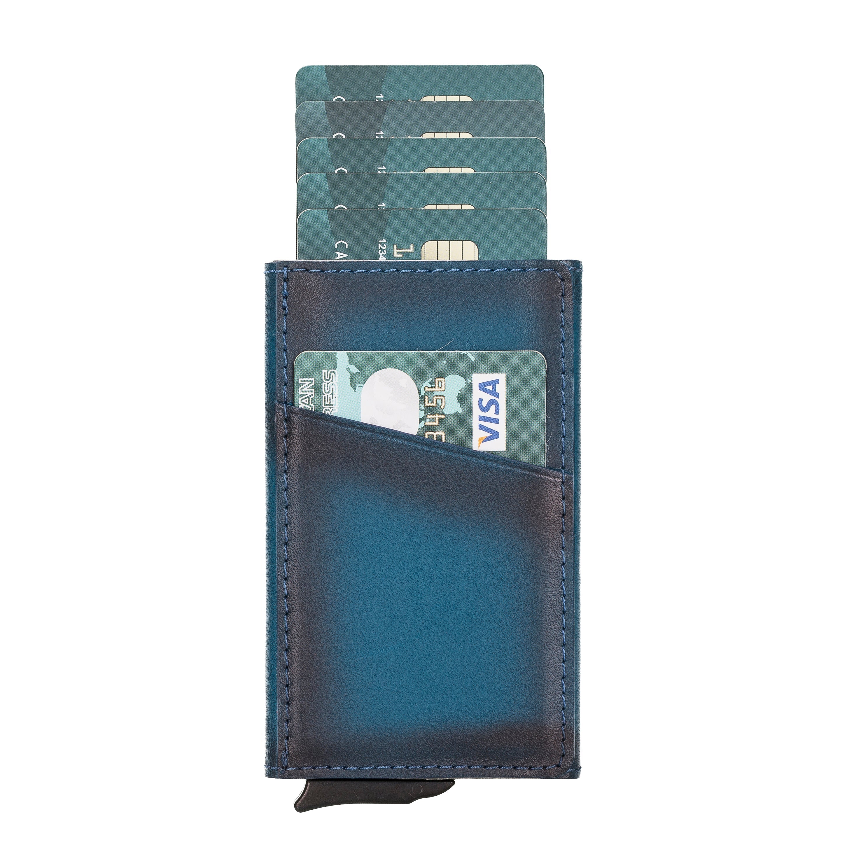 Palermo Genuine Leather Mechanical Card Holder