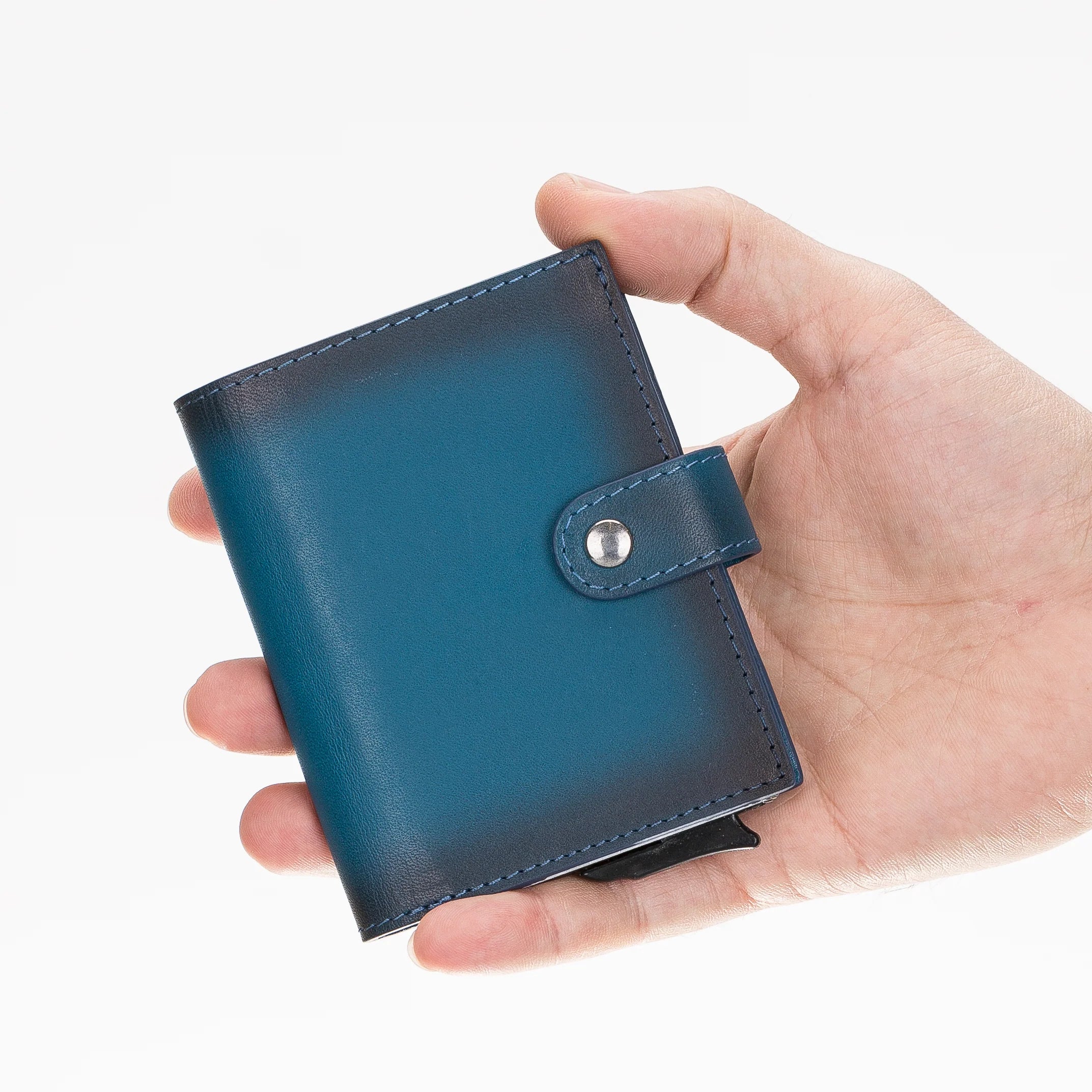 Palermo Genuine Leather Mechanical Card Holder