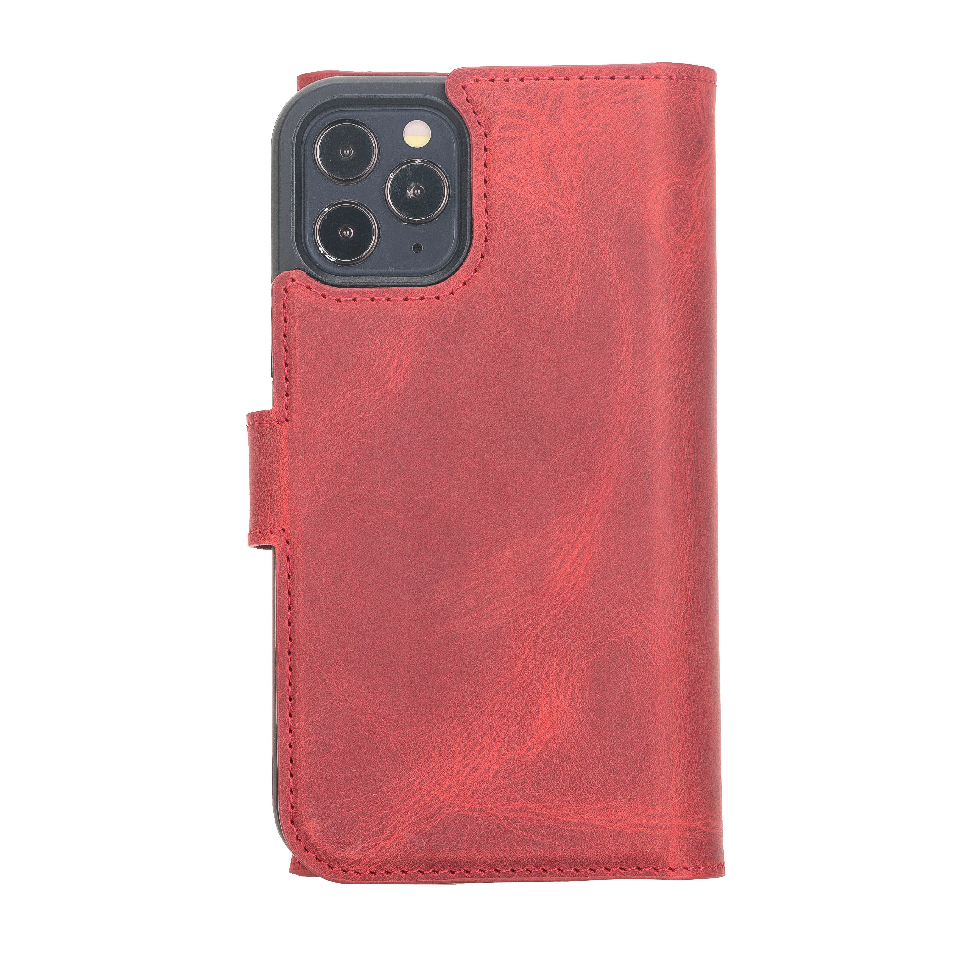 Santa iPhone 12 Pro Genuine Leather Detachable Wallet Case