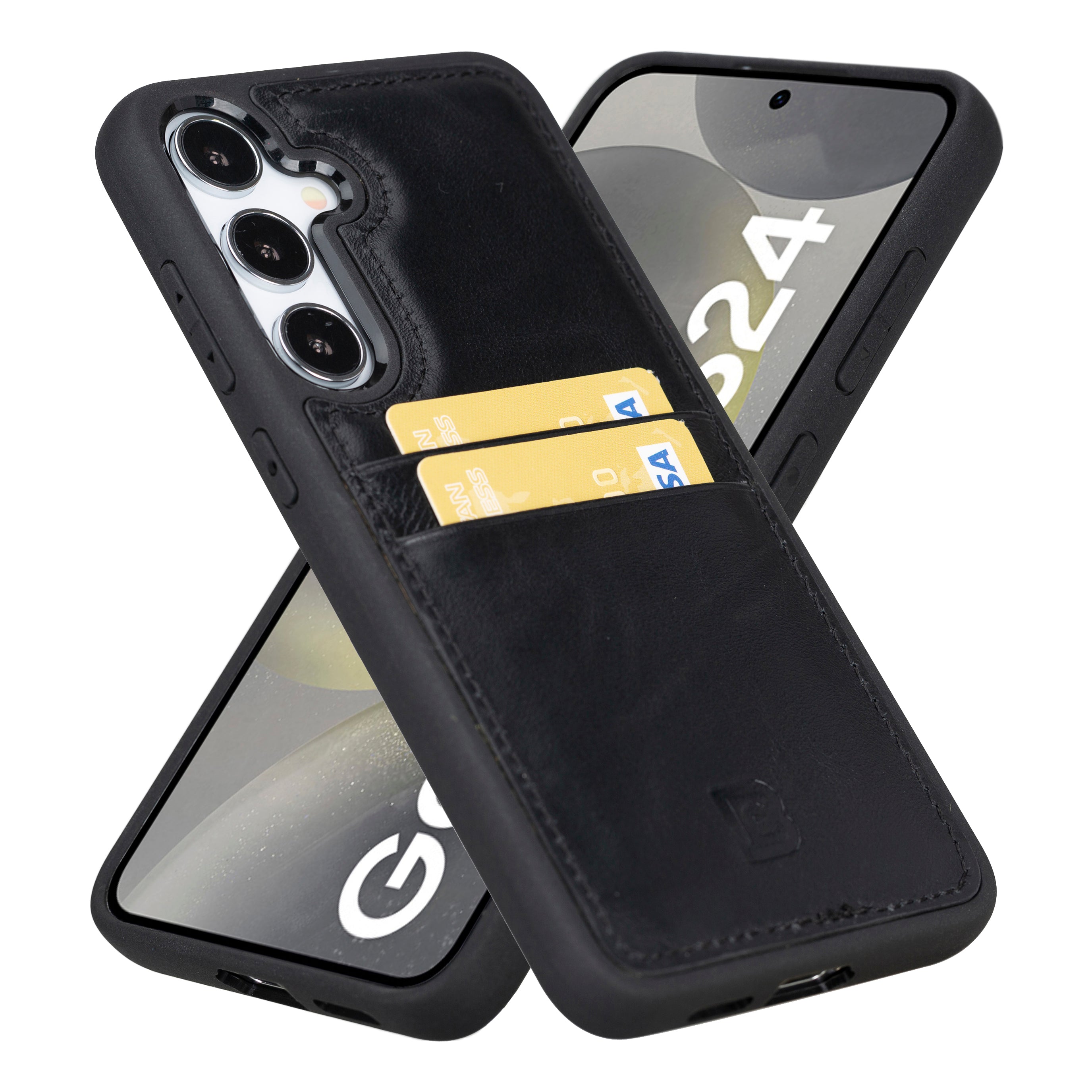 Flex Cover Genuine Leather Samsung Galaxy S24 Case with Card Holder