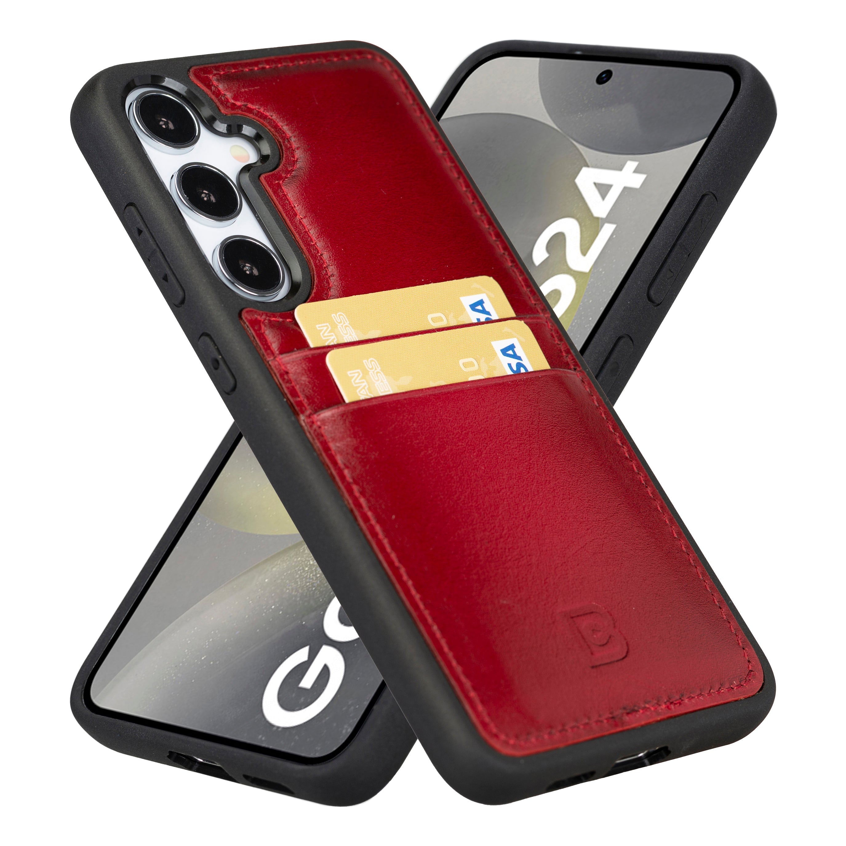 Flex Cover Genuine Leather Samsung Galaxy S24 Case with Card Holder