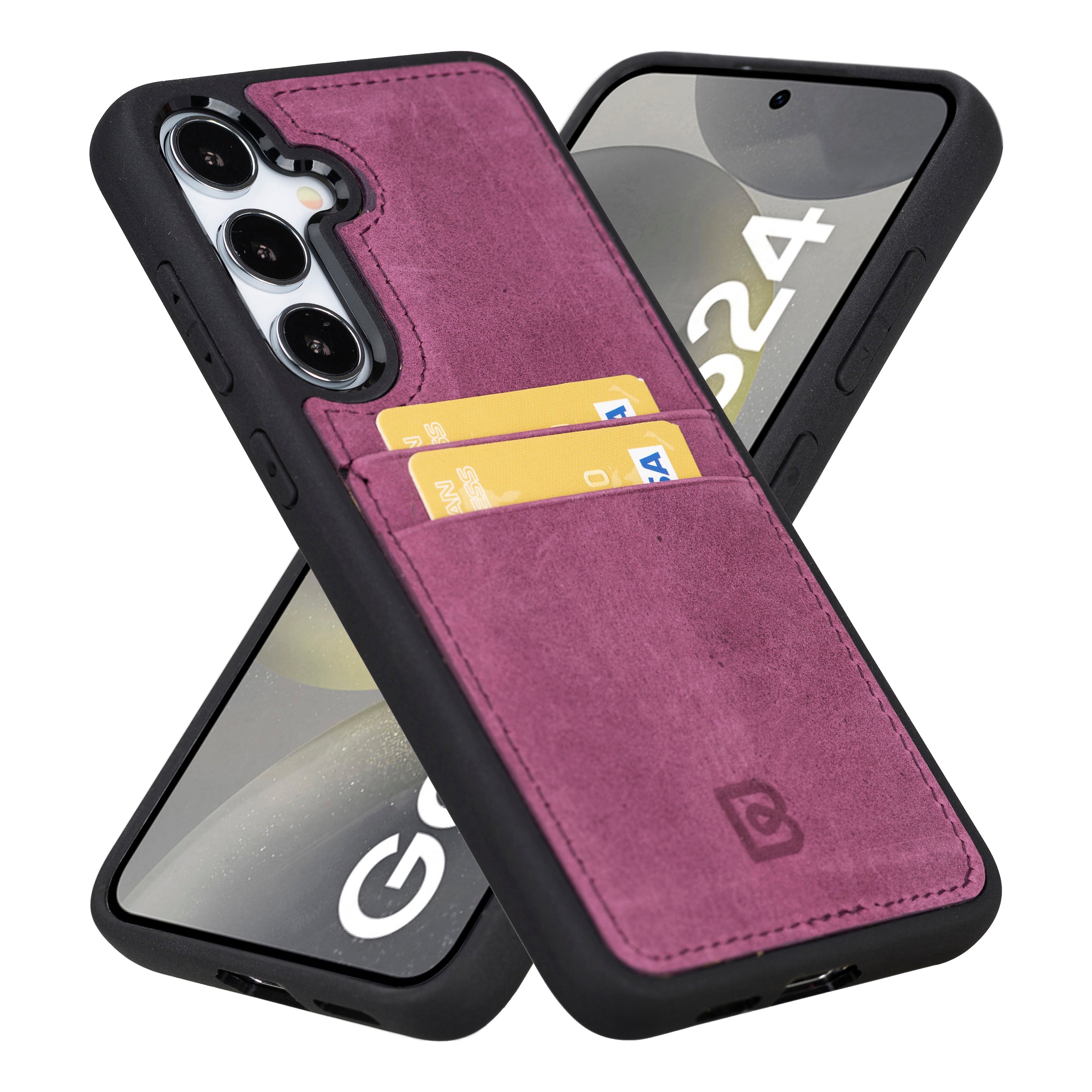 Flex Cover Genuine Leather Samsung Galaxy S24 Plus Case with Card Holder