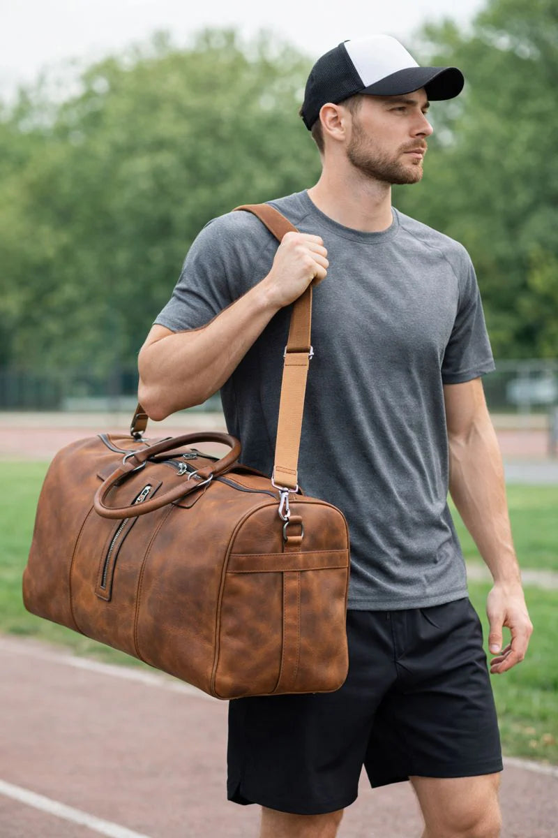 Dolly Genuine Leather Weekend Duffle Bag