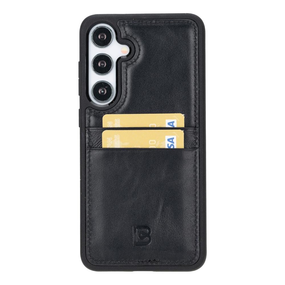 Flex Cover Genuine Leather Samsung Galaxy S25 Case with Card Holder