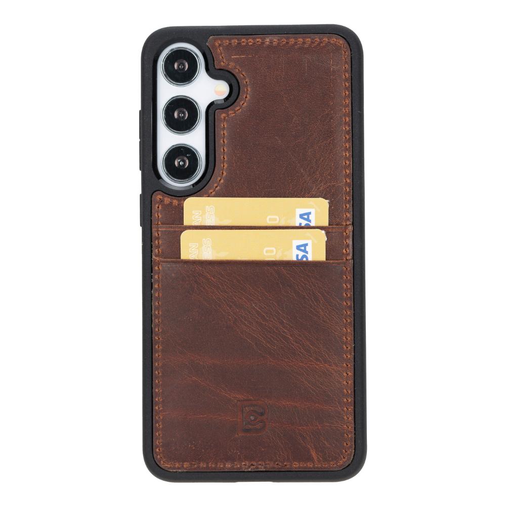 Flex Cover Genuine Leather Samsung Galaxy S25 Plus Case with Card Holder