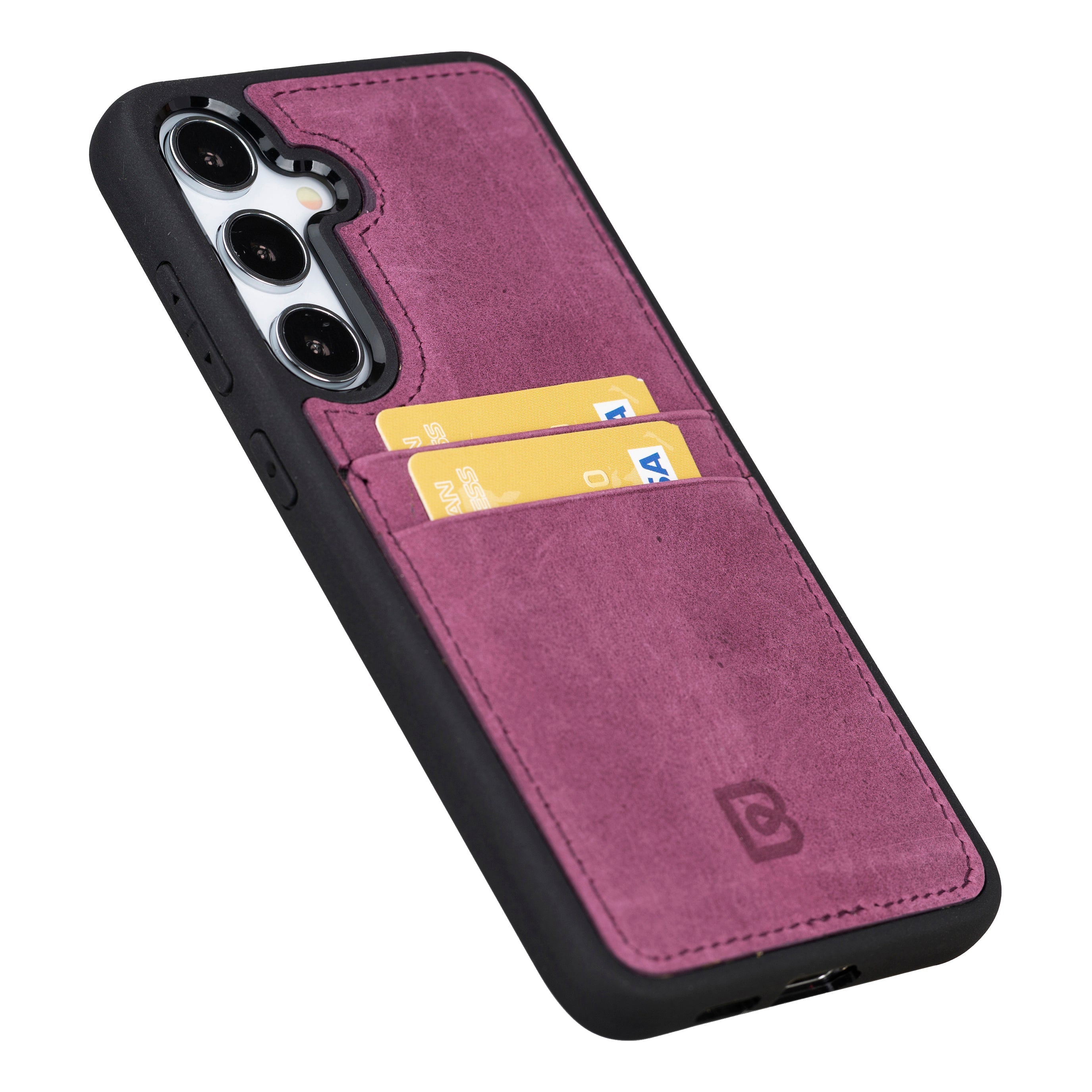 Flex Cover Genuine Leather Samsung Galaxy S24 Case with Card Holder