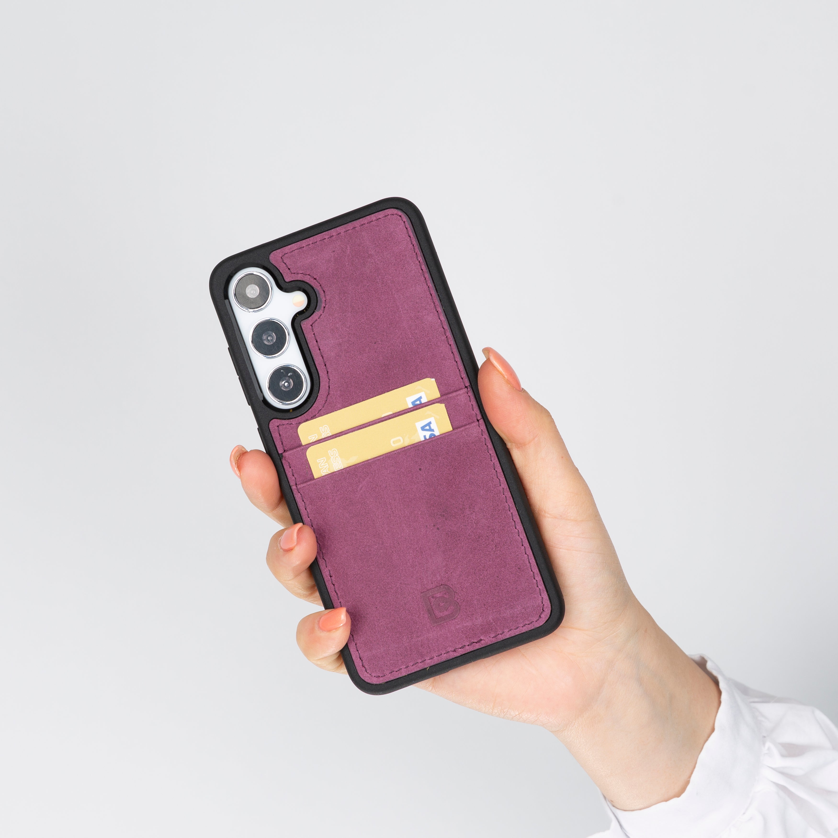 Flex Cover Genuine Leather Samsung Galaxy S24 Plus Case with Card Holder