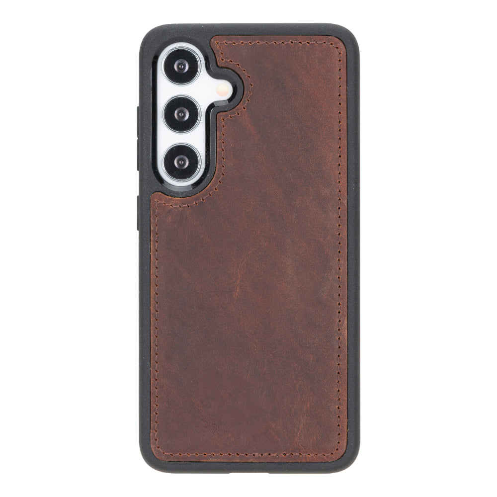 Magic Samsung Galaxy S25 Genuine Leather Detachable Wallet Case