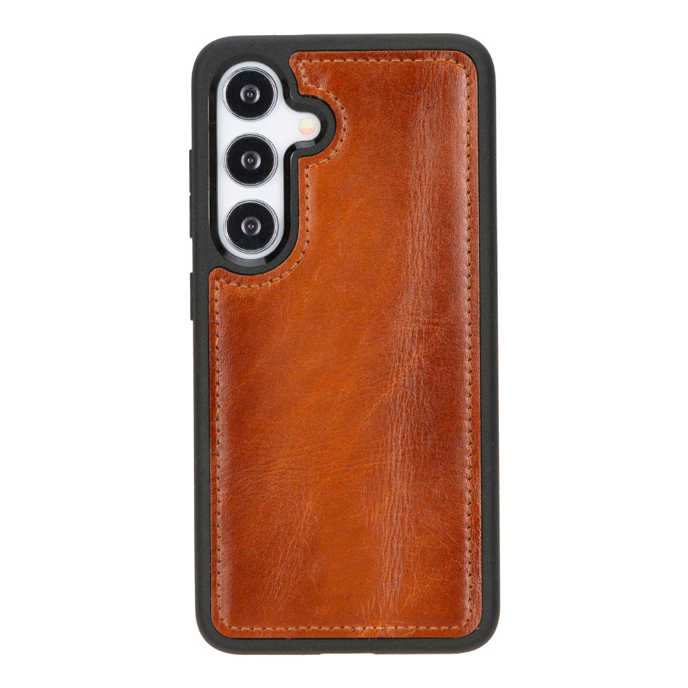 Magic Samsung Galaxy S25 Genuine Leather Detachable Wallet Case