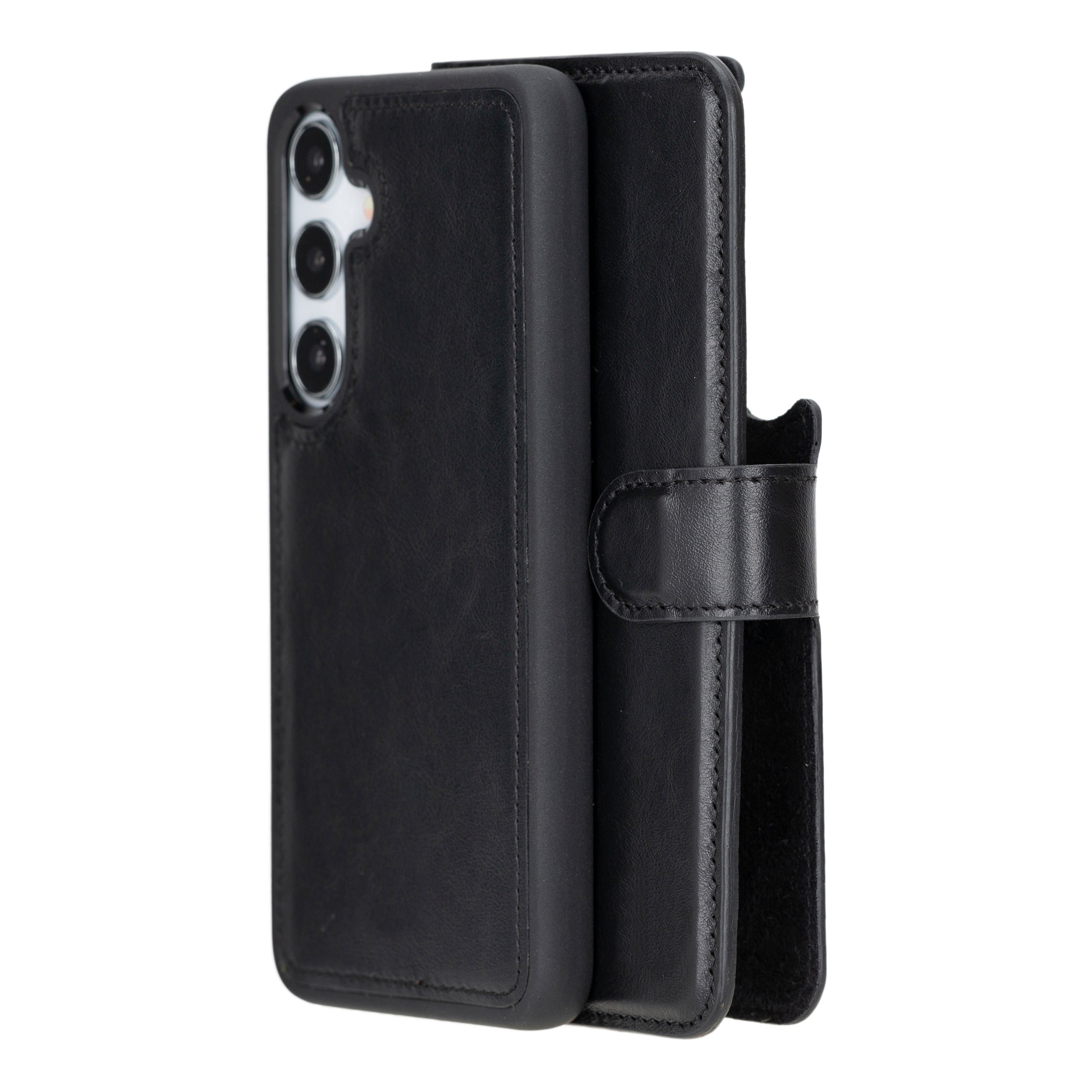 Magic Samsung Galaxy S24 Genuine Leather Detachable Wallet Case