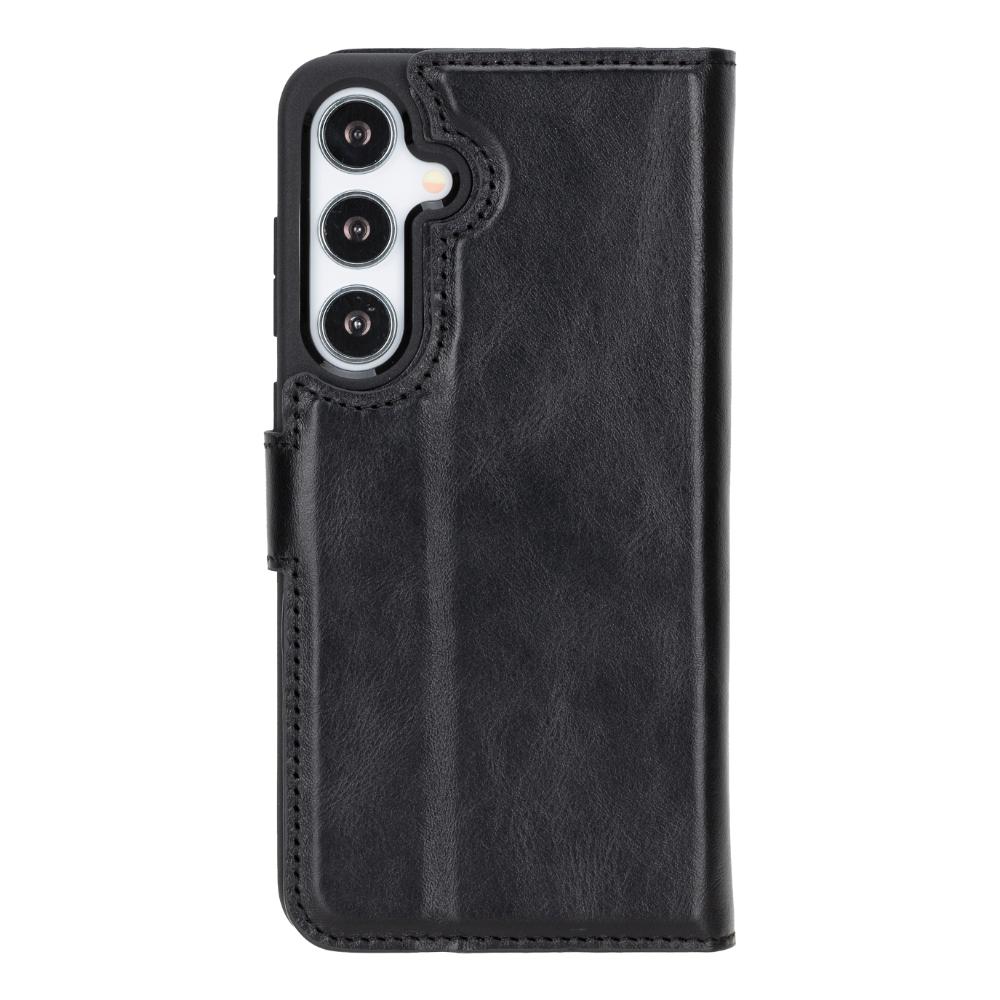 Magic Samsung Galaxy S25 Plus Detachable Genuine Leather Wallet Case