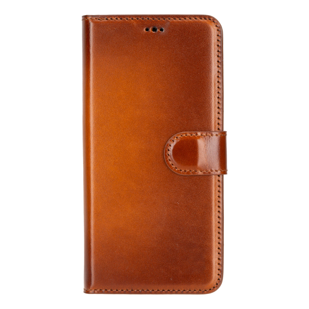 Magic Samsung Galaxy S25 Plus Genuine Leather Detachable Wallet Case