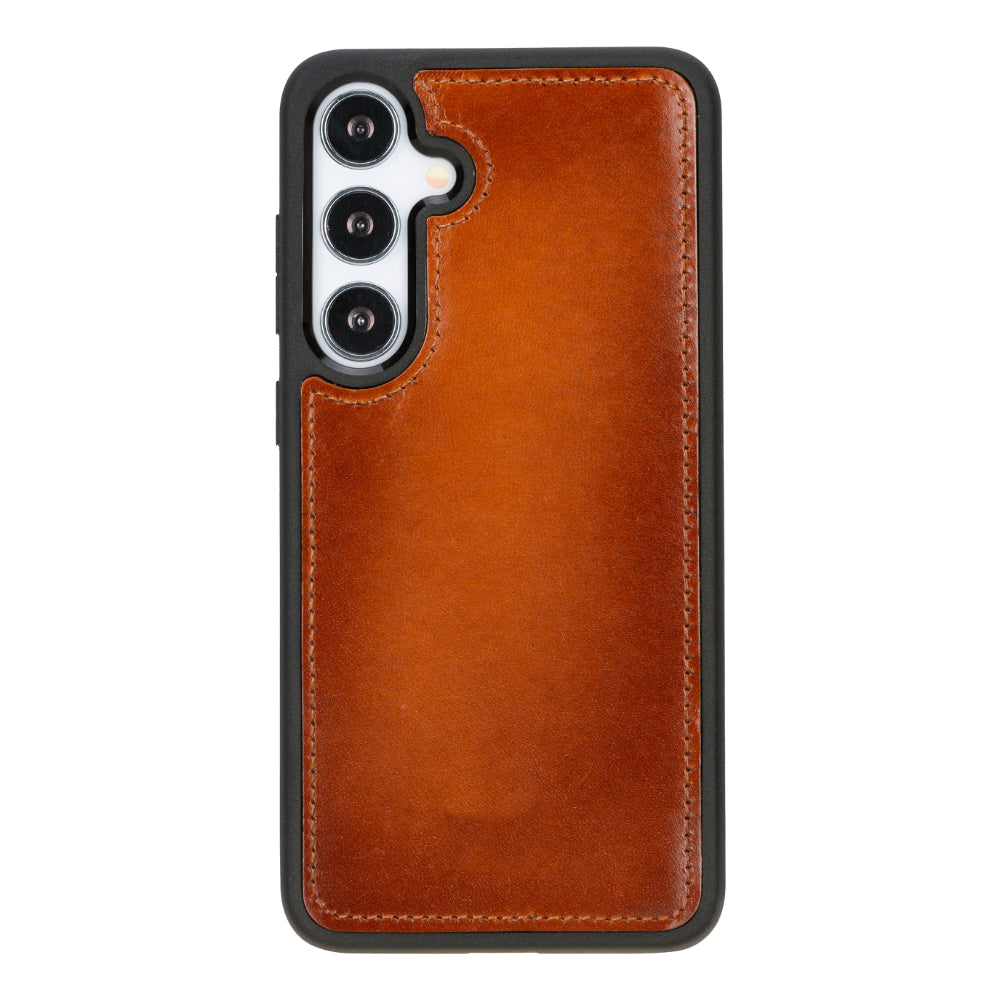 Magic Samsung Galaxy S25 Plus Genuine Leather Detachable Wallet Case