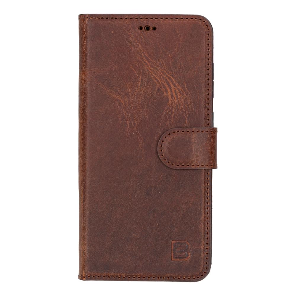 Magic Samsung Galaxy S25 Plus Detachable Genuine Leather Wallet Case