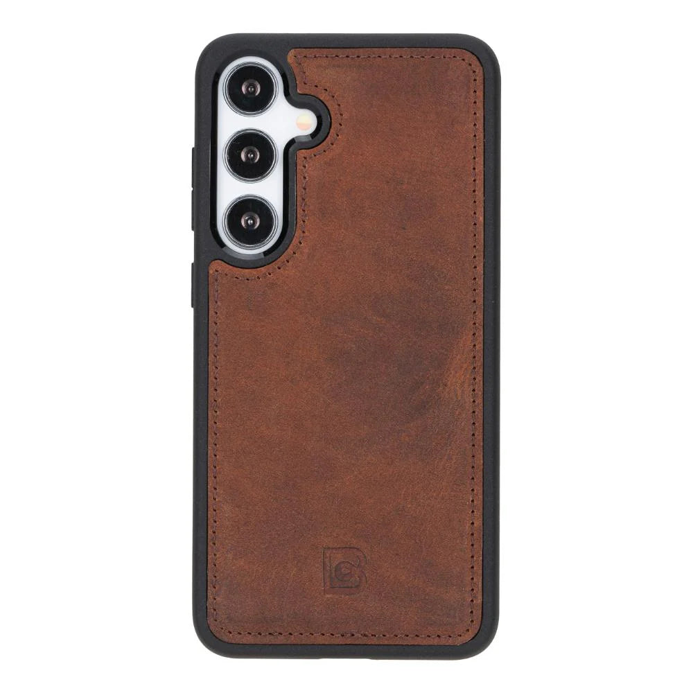 Magic Samsung Galaxy S25 Detachable Genuine Leather Wallet Case