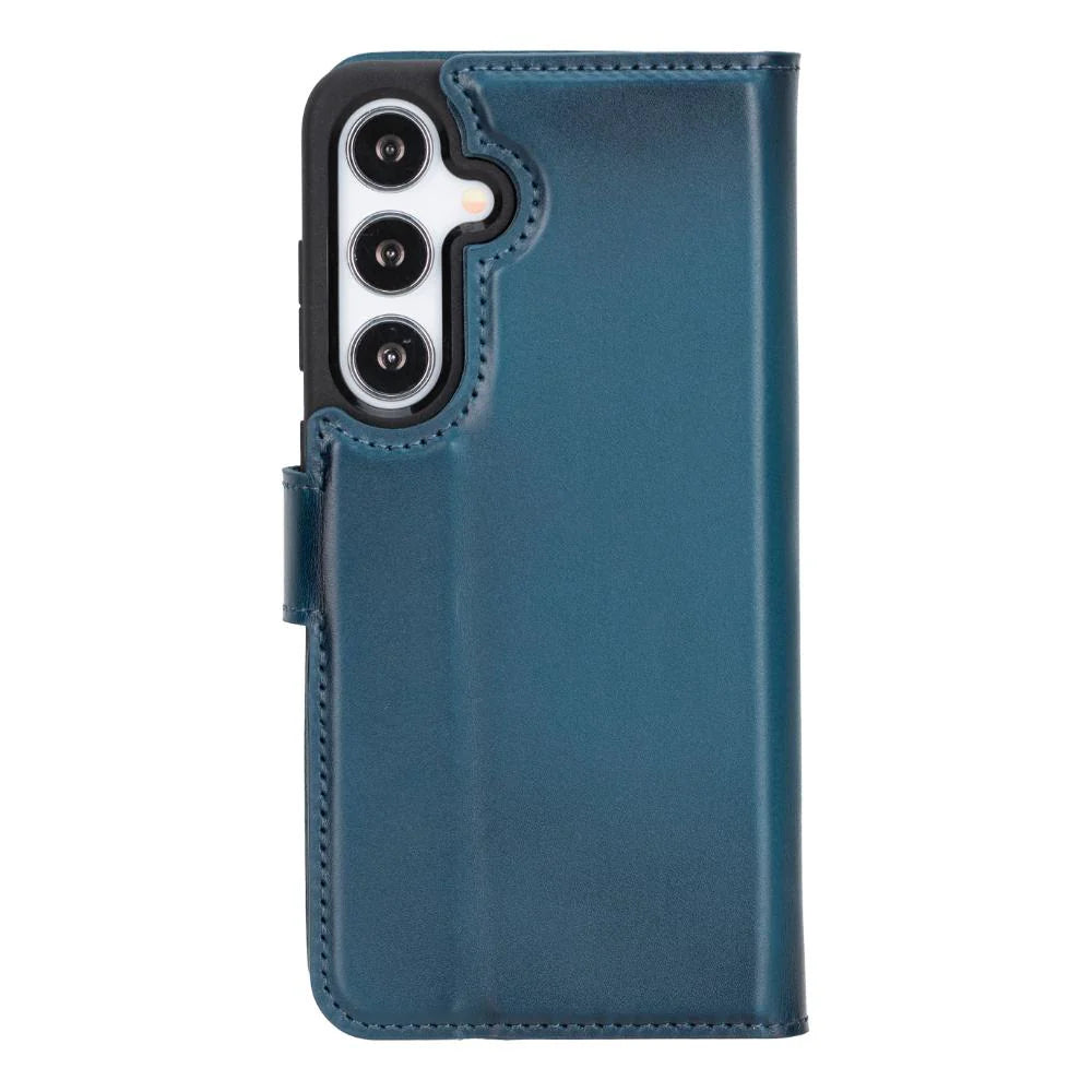 Magic Samsung Galaxy S25 Detachable Genuine Leather Wallet Case