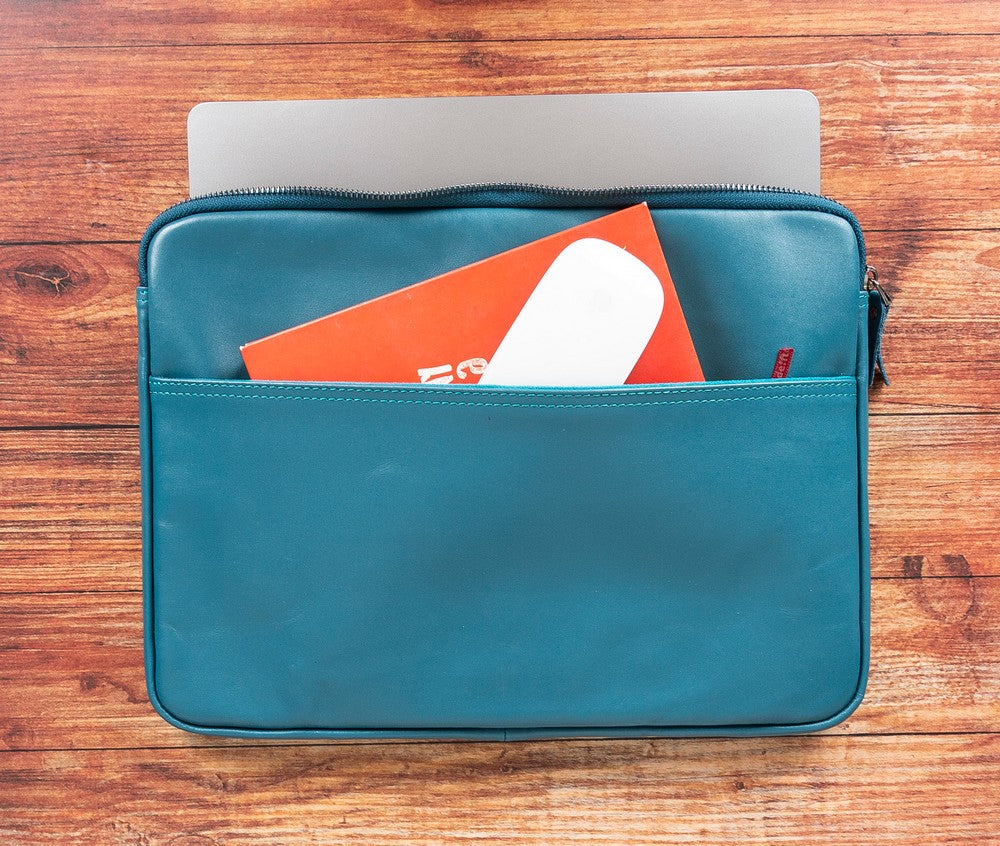 Awe Slim Leather Laptop / Tablet Bag - saracleather