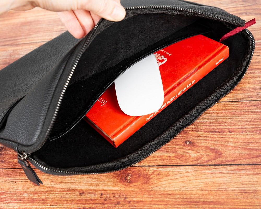 Awe Slim Leather Laptop / Tablet Bag - saracleather