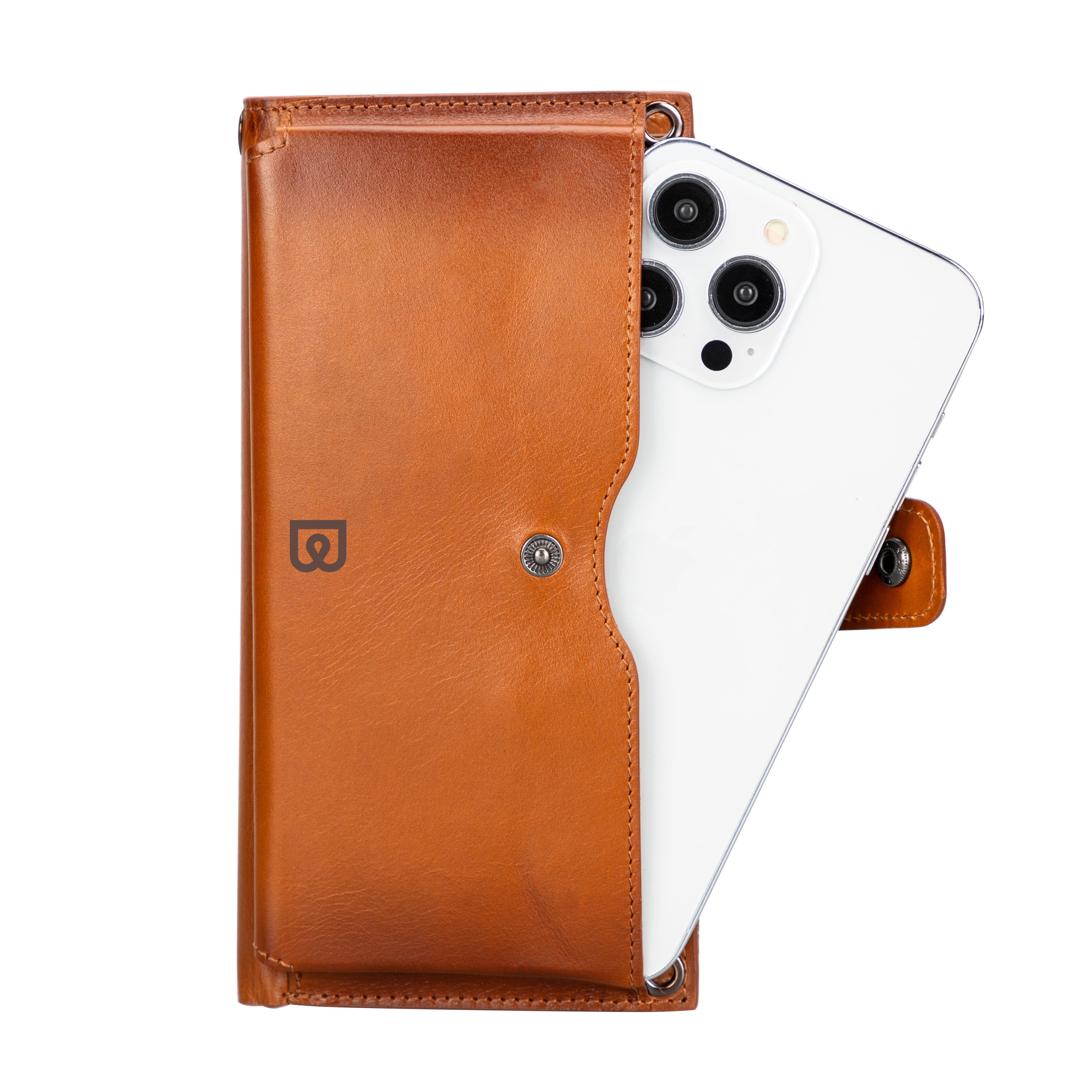 Nexora Genuine Strap Leather Crossbody Wallet