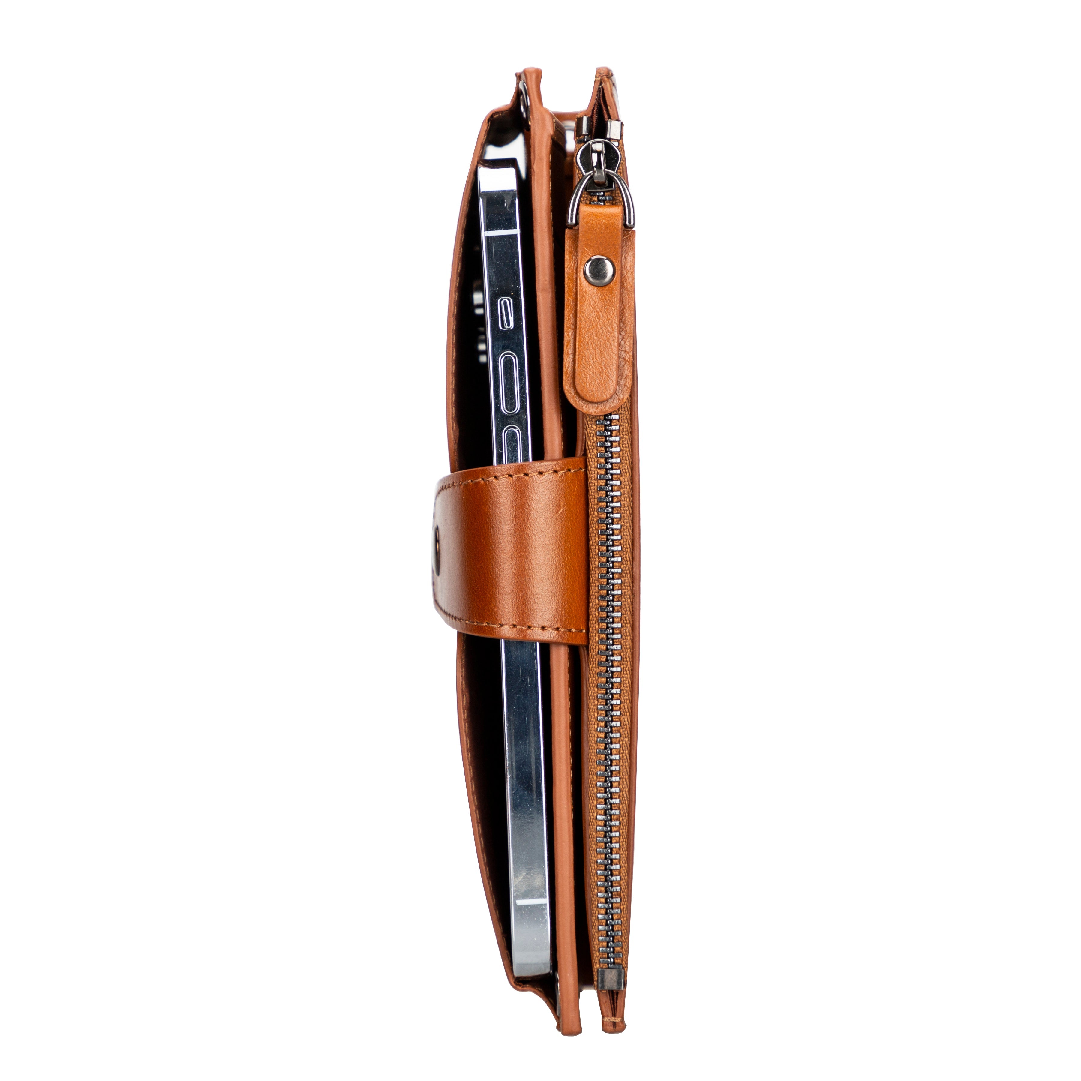 Nexora Genuine Strap Leather Crossbody Wallet