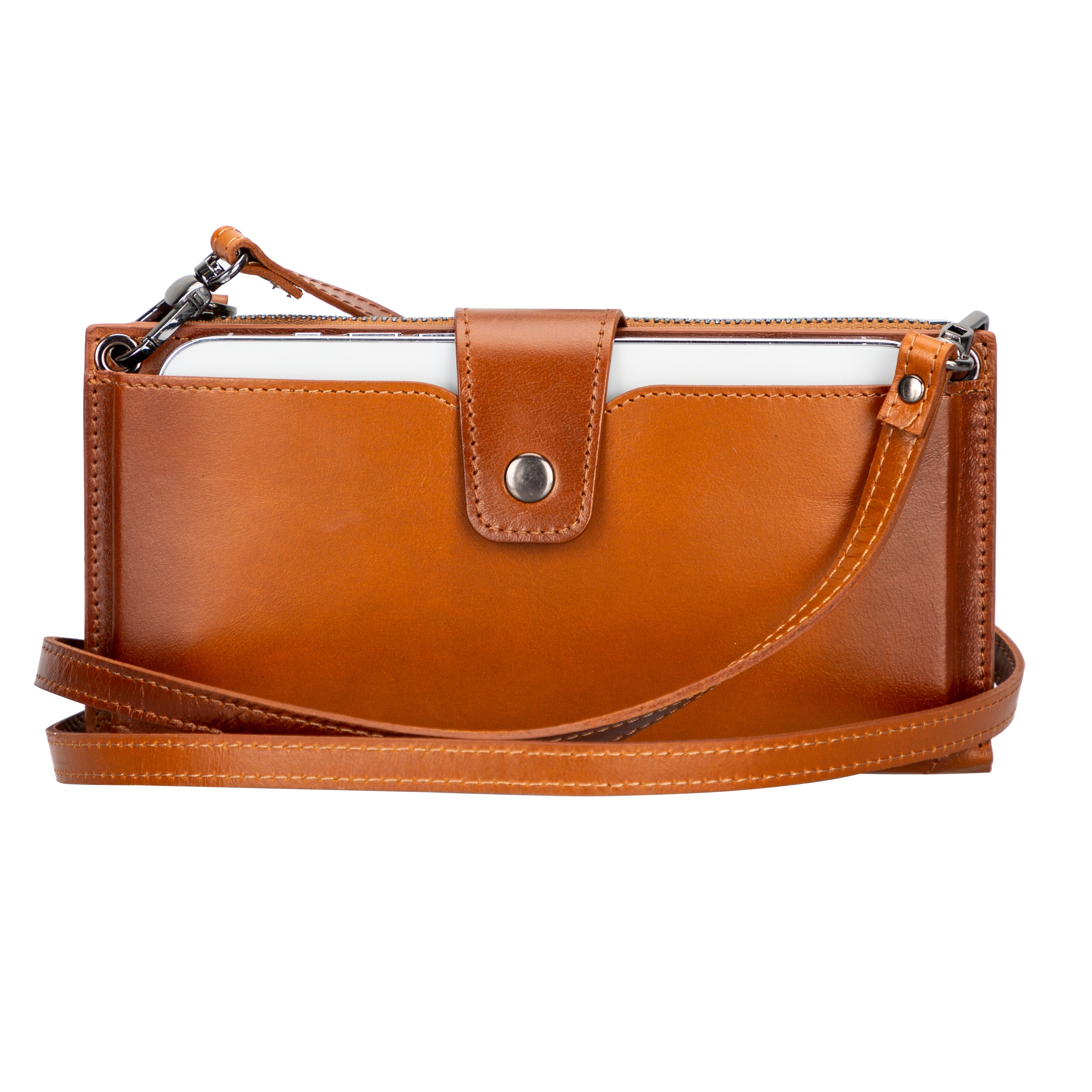 Nexora Genuine Strap Leather Crossbody Wallet