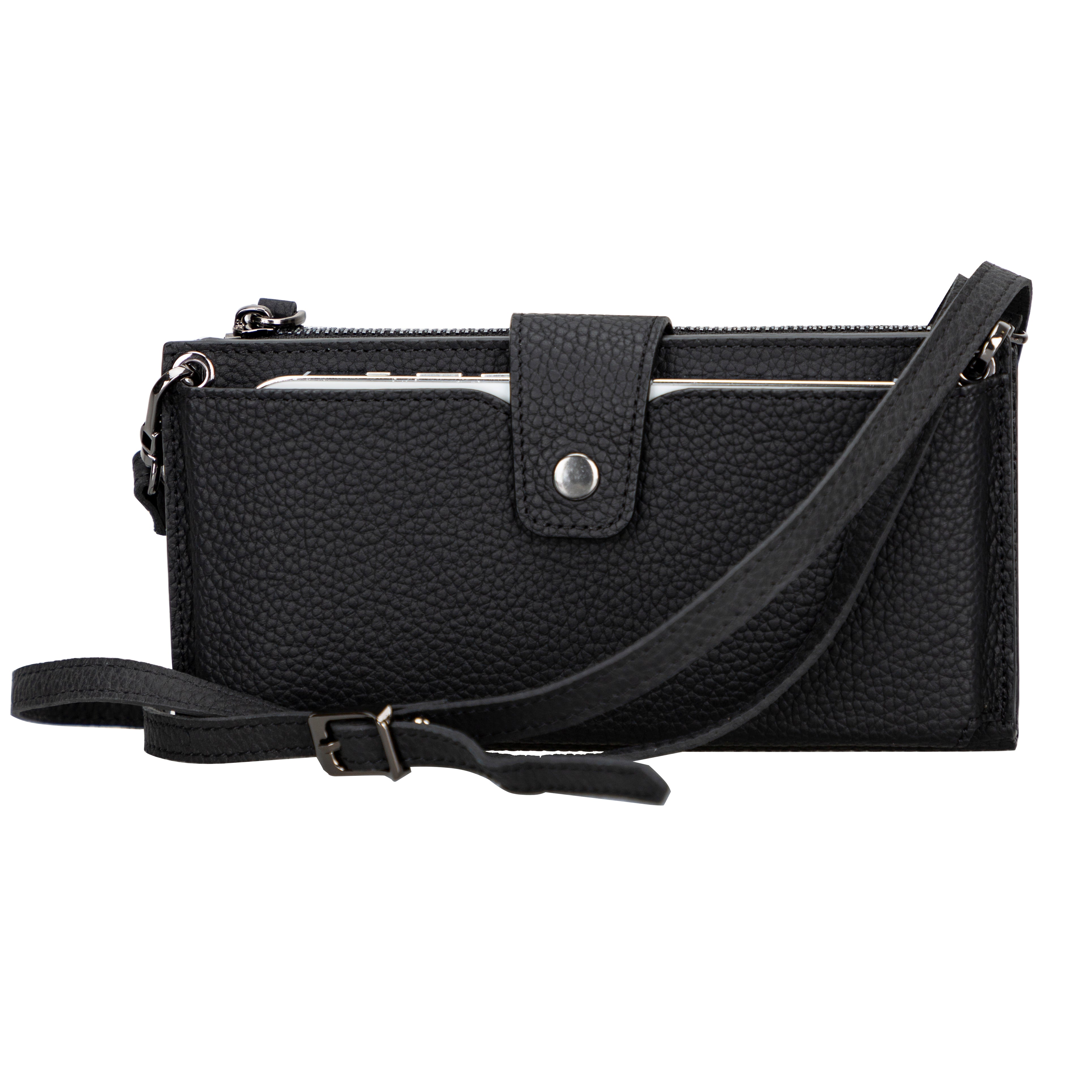 Nexora Genuine Strap Leather Crossbody Wallet
