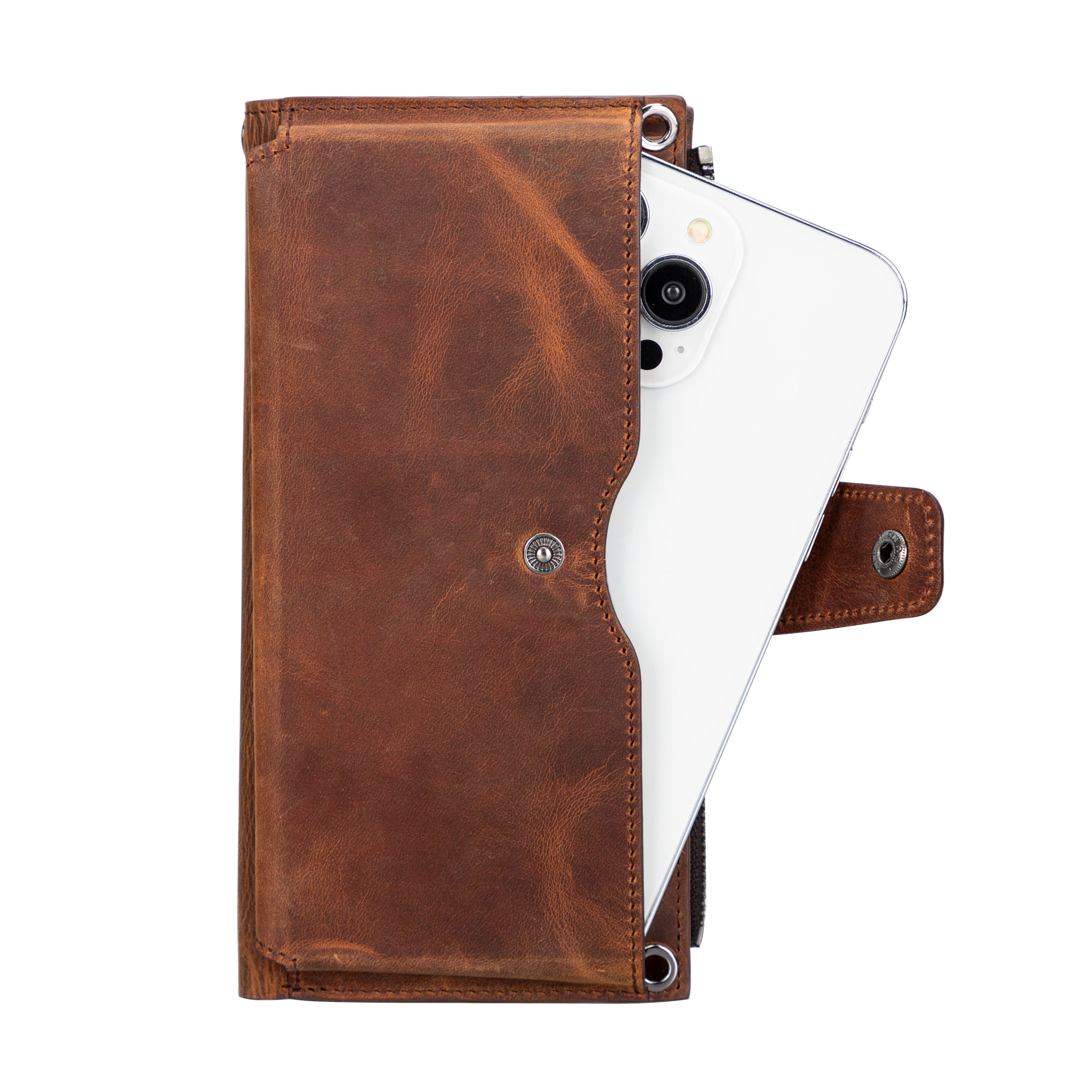 F360 iPhone 15 Series Full Genuine Leather Back Cover