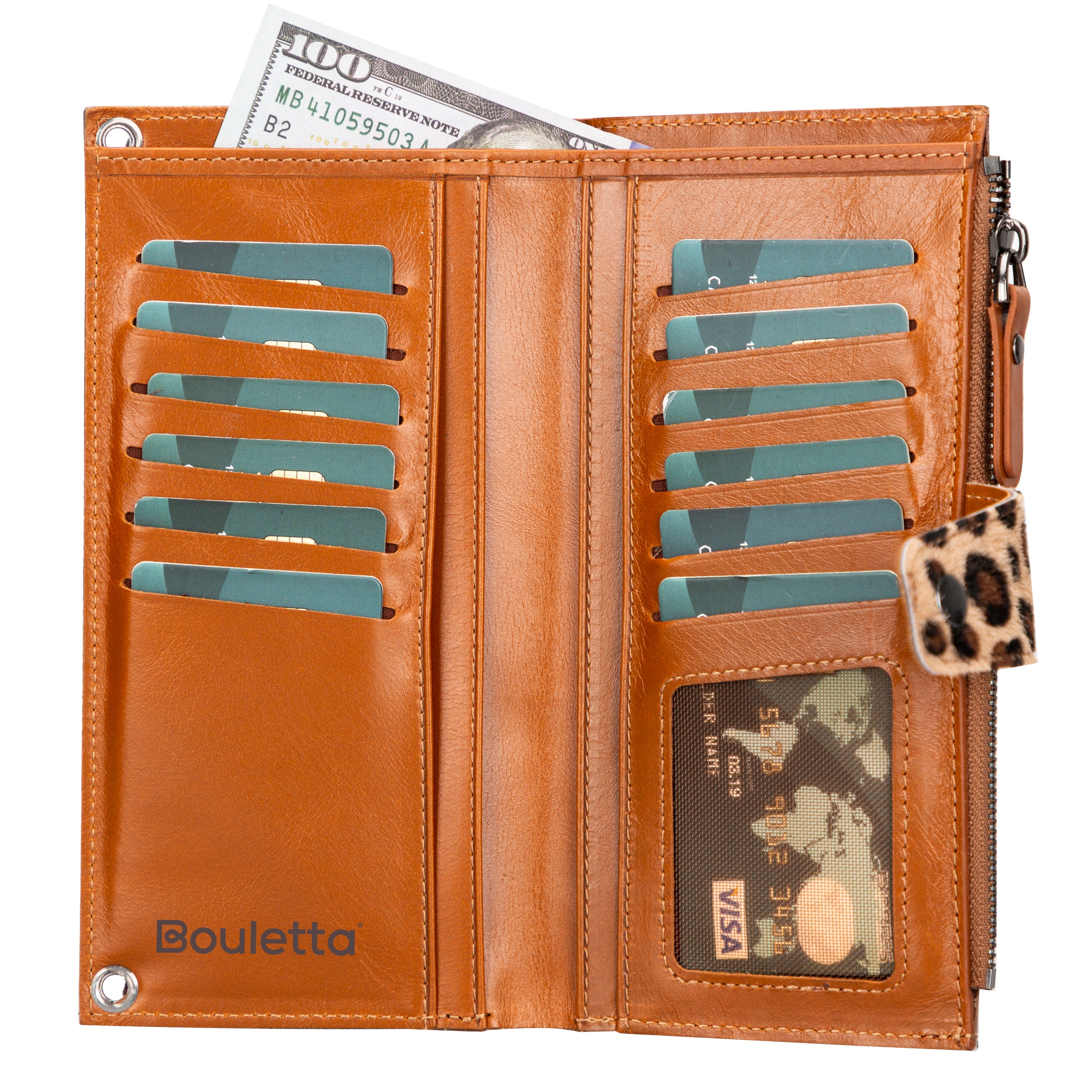Nexora Genuine Strap Leather Crossbody Wallet
