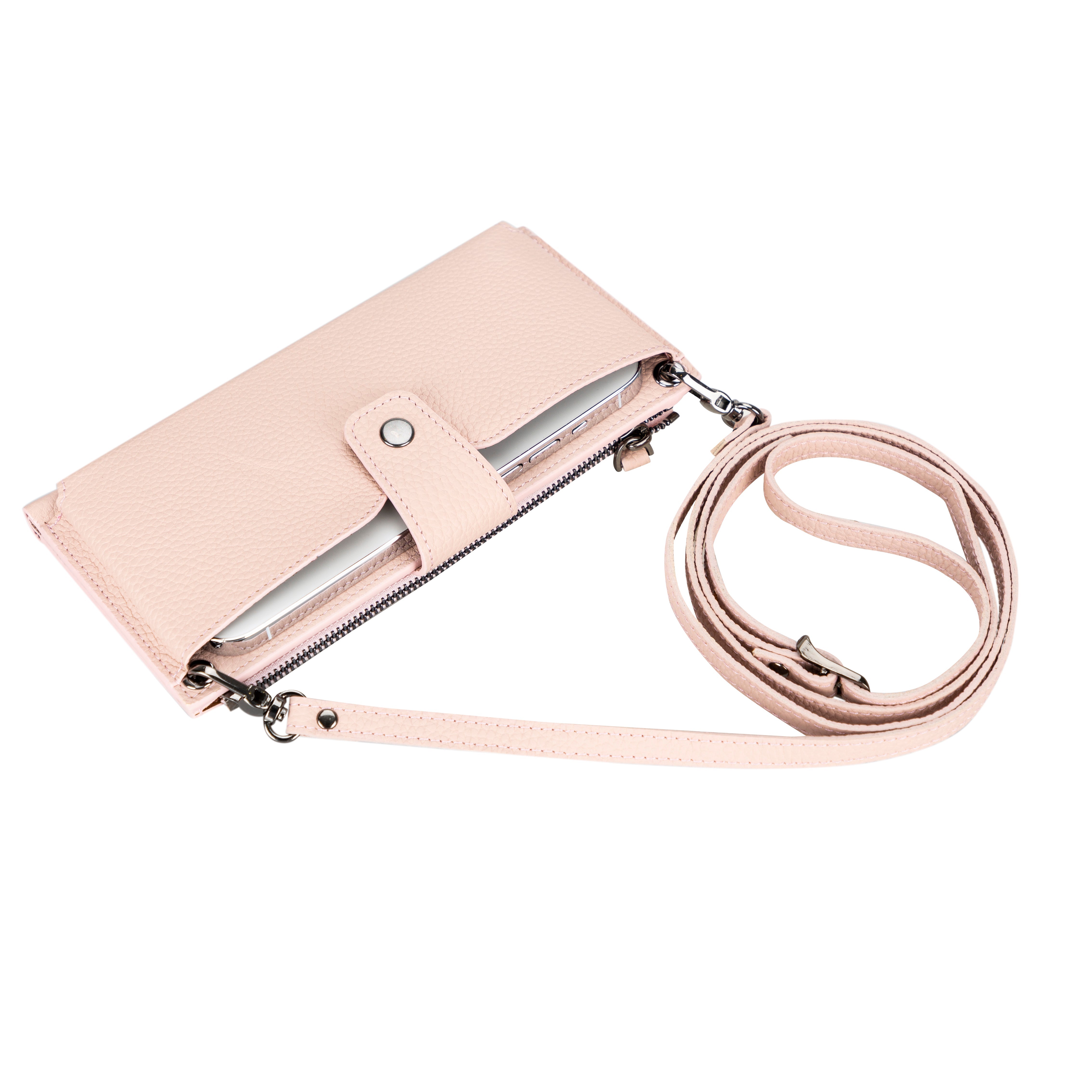 Lozan Strap Genuine Leather Crossbody Wallet
