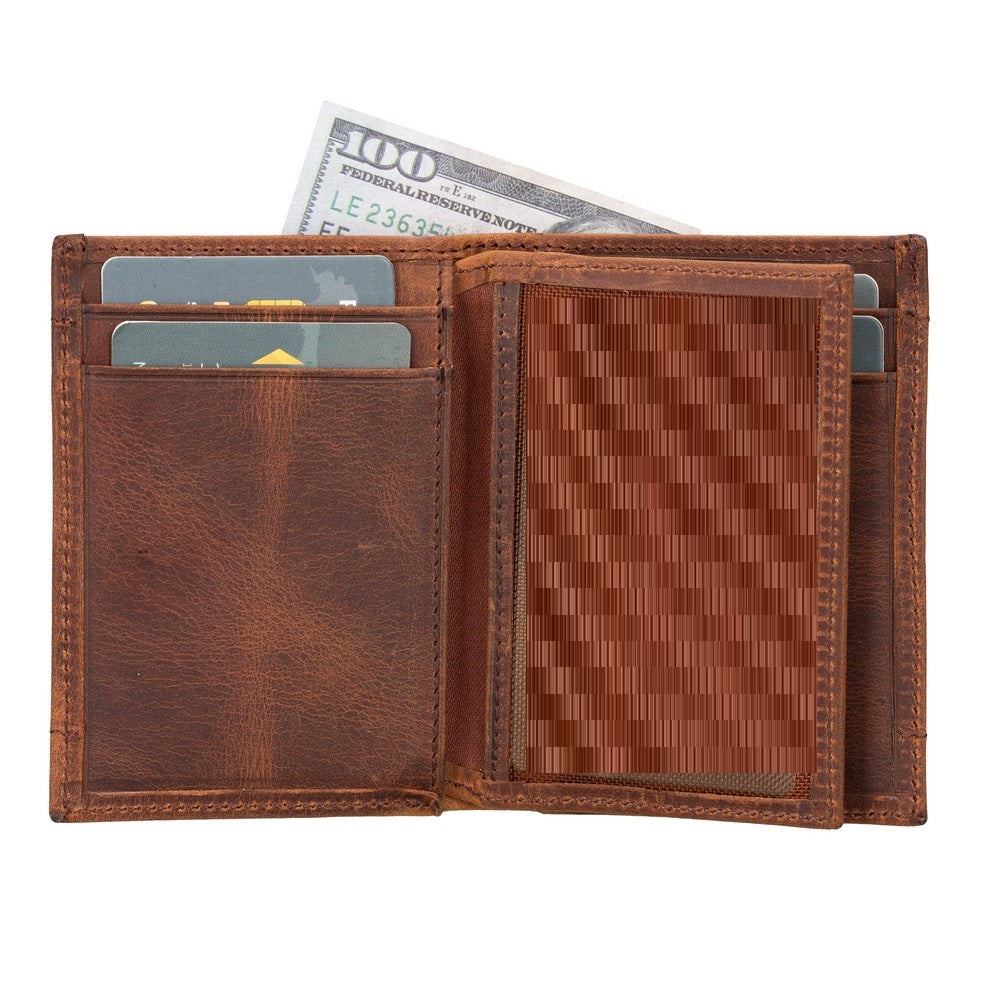 Airmaka Genuine Leather Card Holder With Airtag Slot