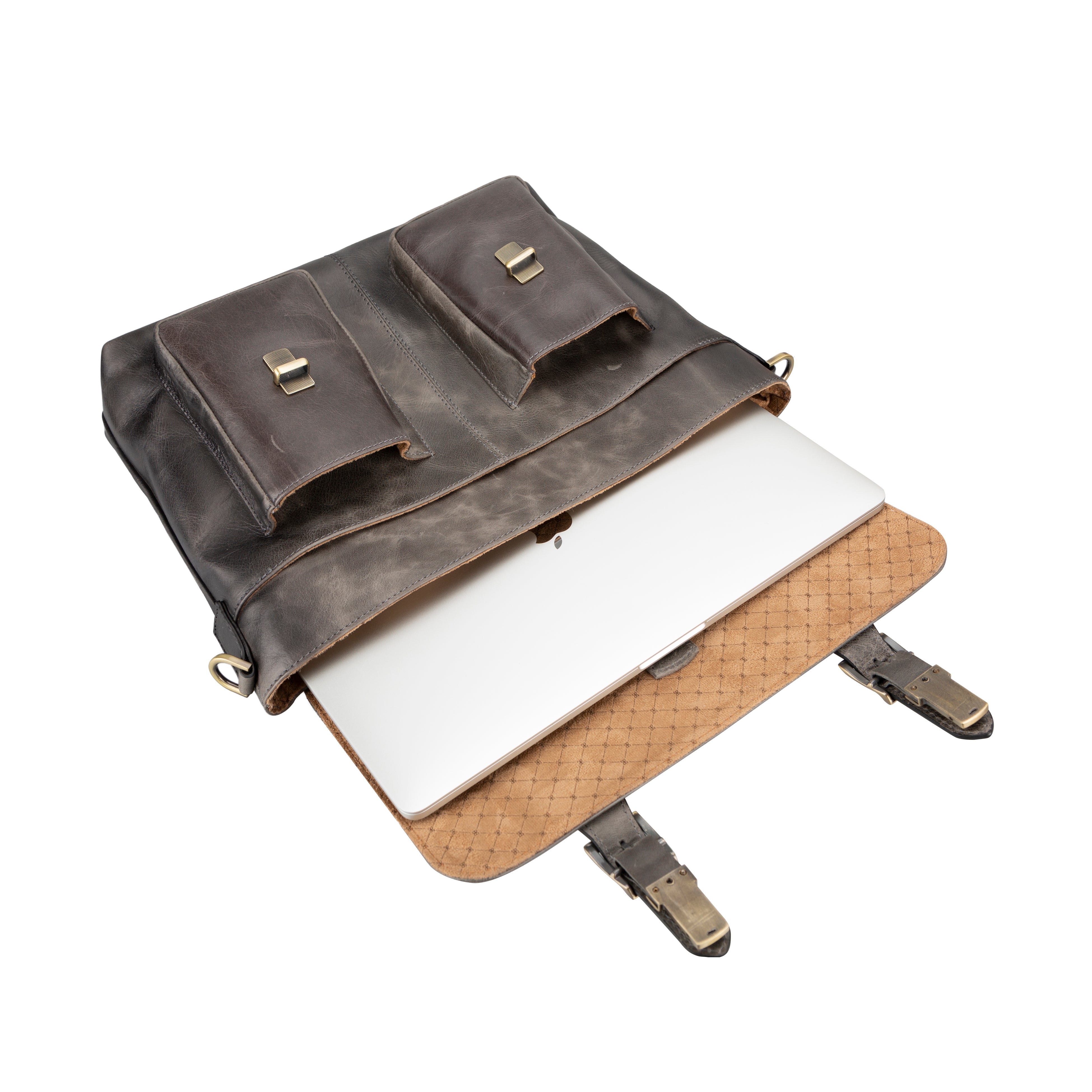 Olympus Genuine Leather Business Briefcase / Laptop Case