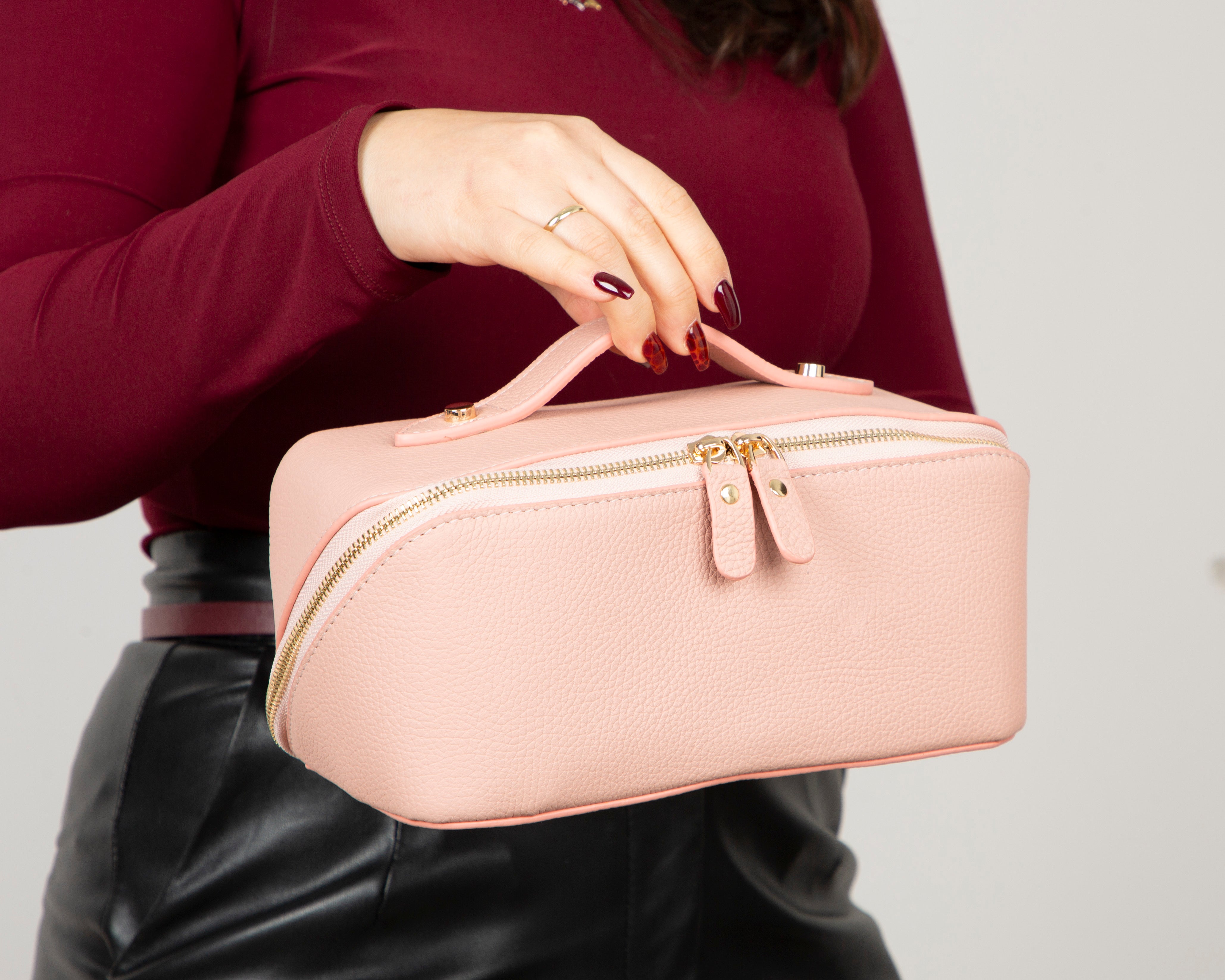 Ella Genuine Leather Makeup Bag