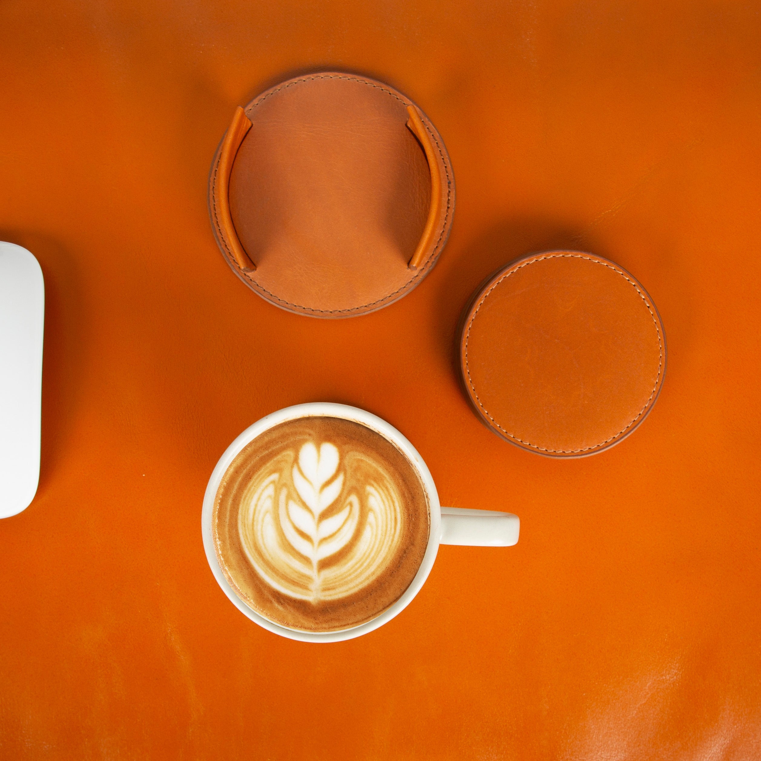 Divine Genuine Leather Cup Coaster Set