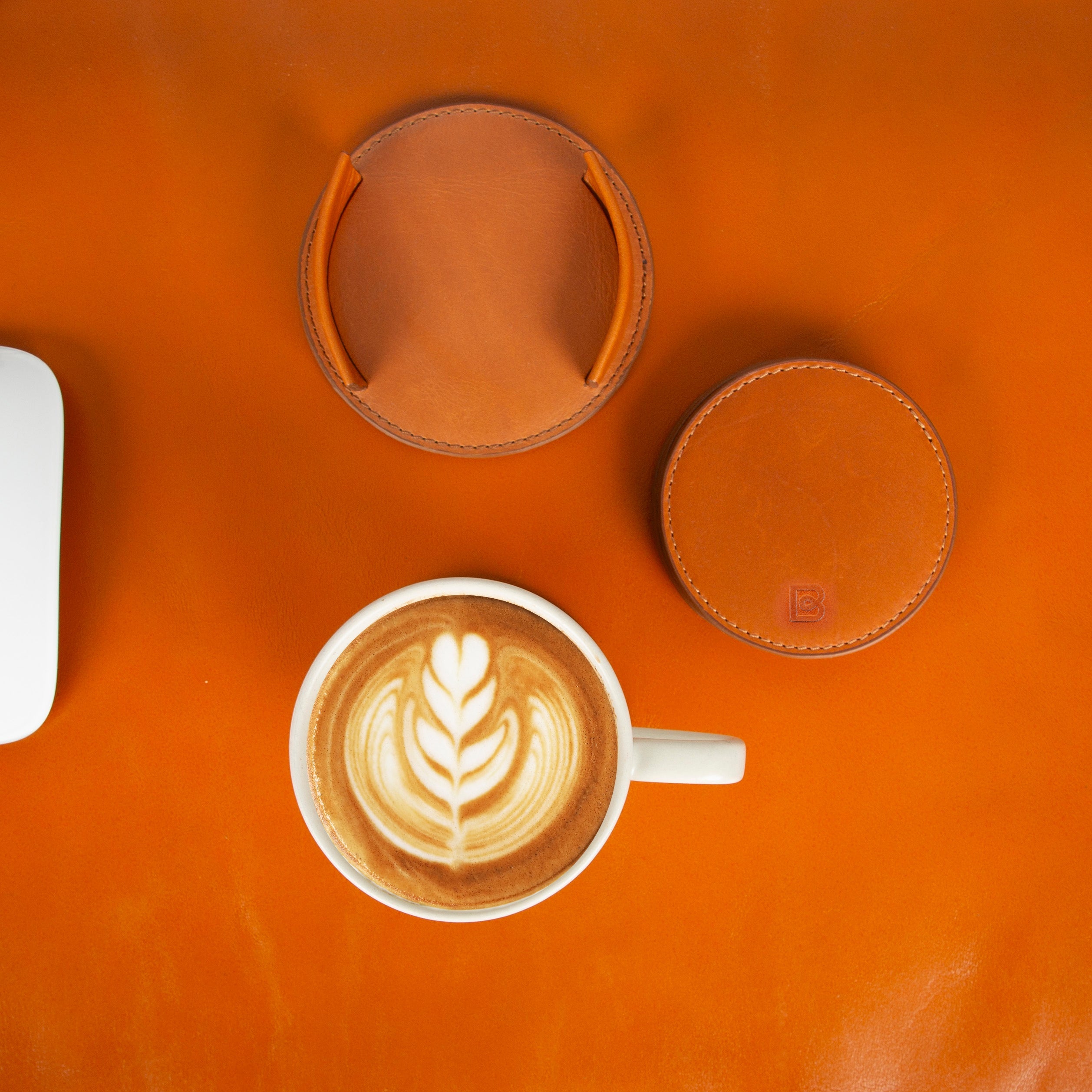 Lavion Genuine Leather Cup Coaster Set