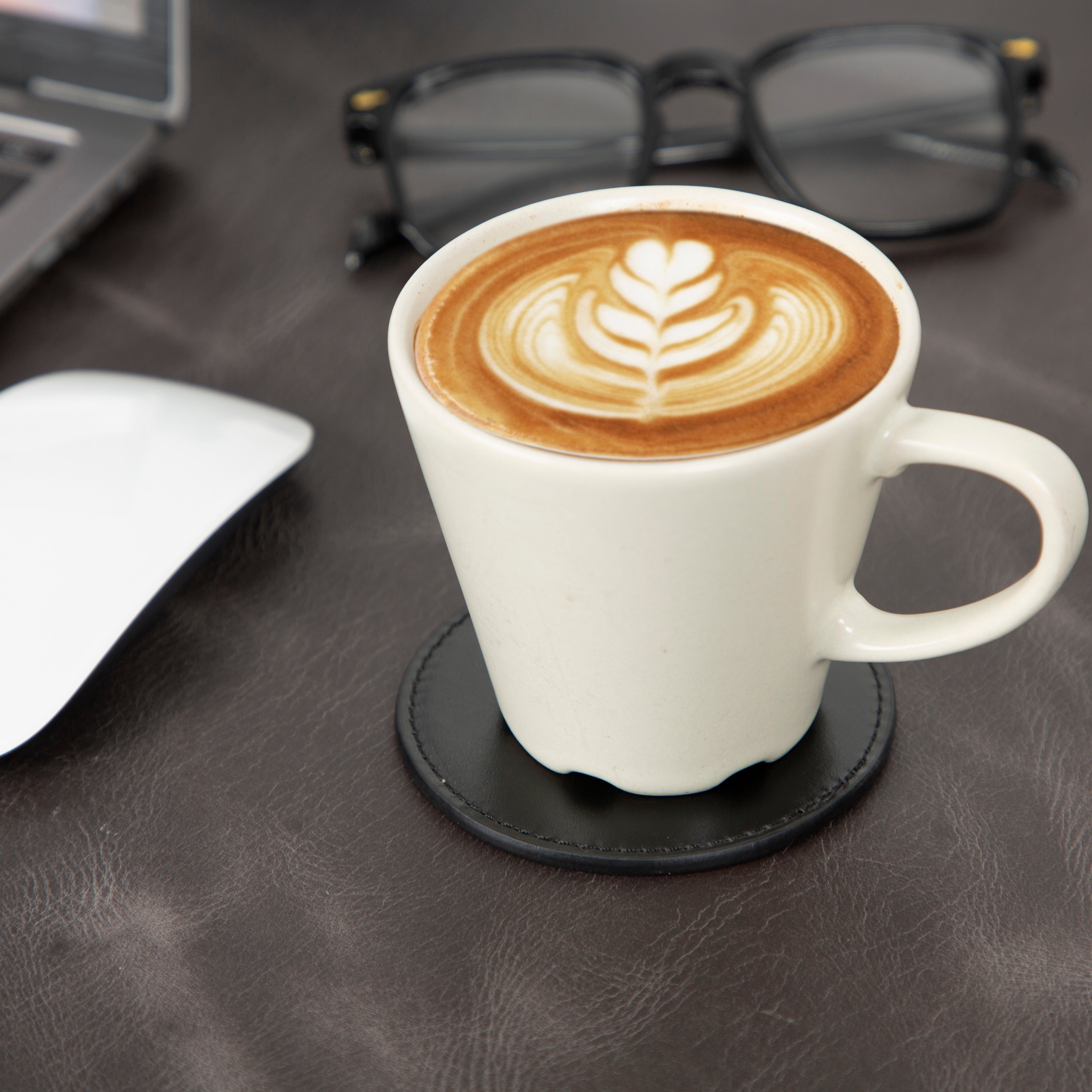 Lavion Genuine Leather Cup Coaster Set