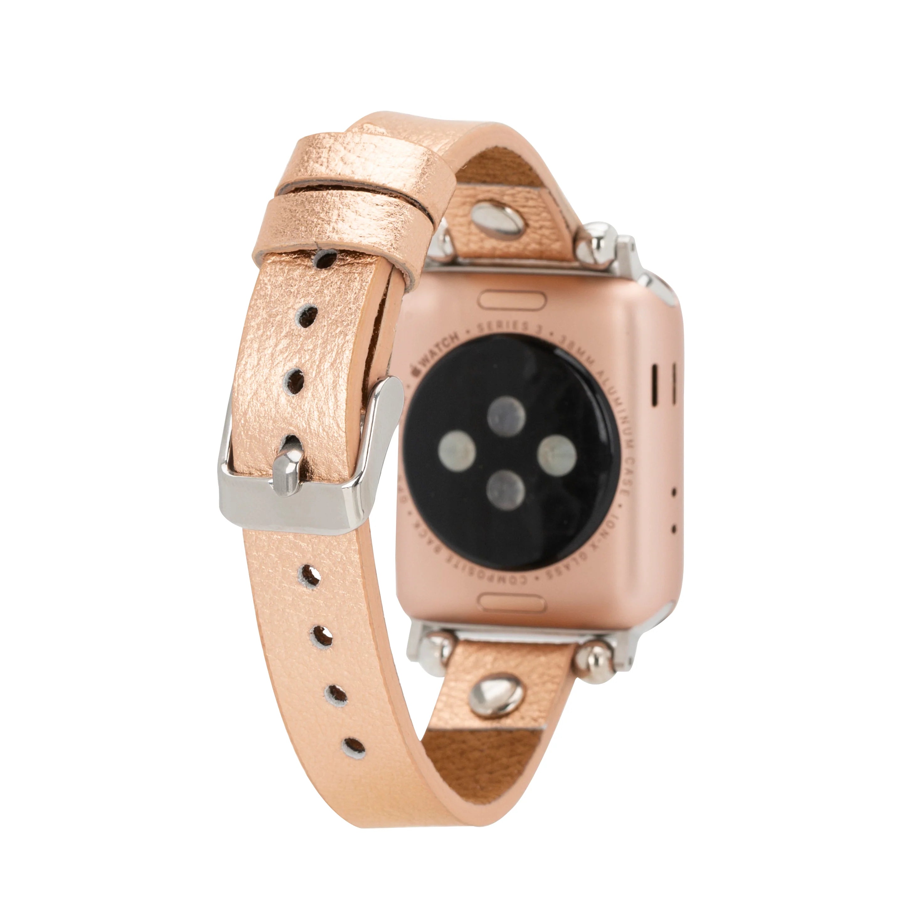 Ferro Orijinal Apple Watch Deri Kayış Gümüş Trok