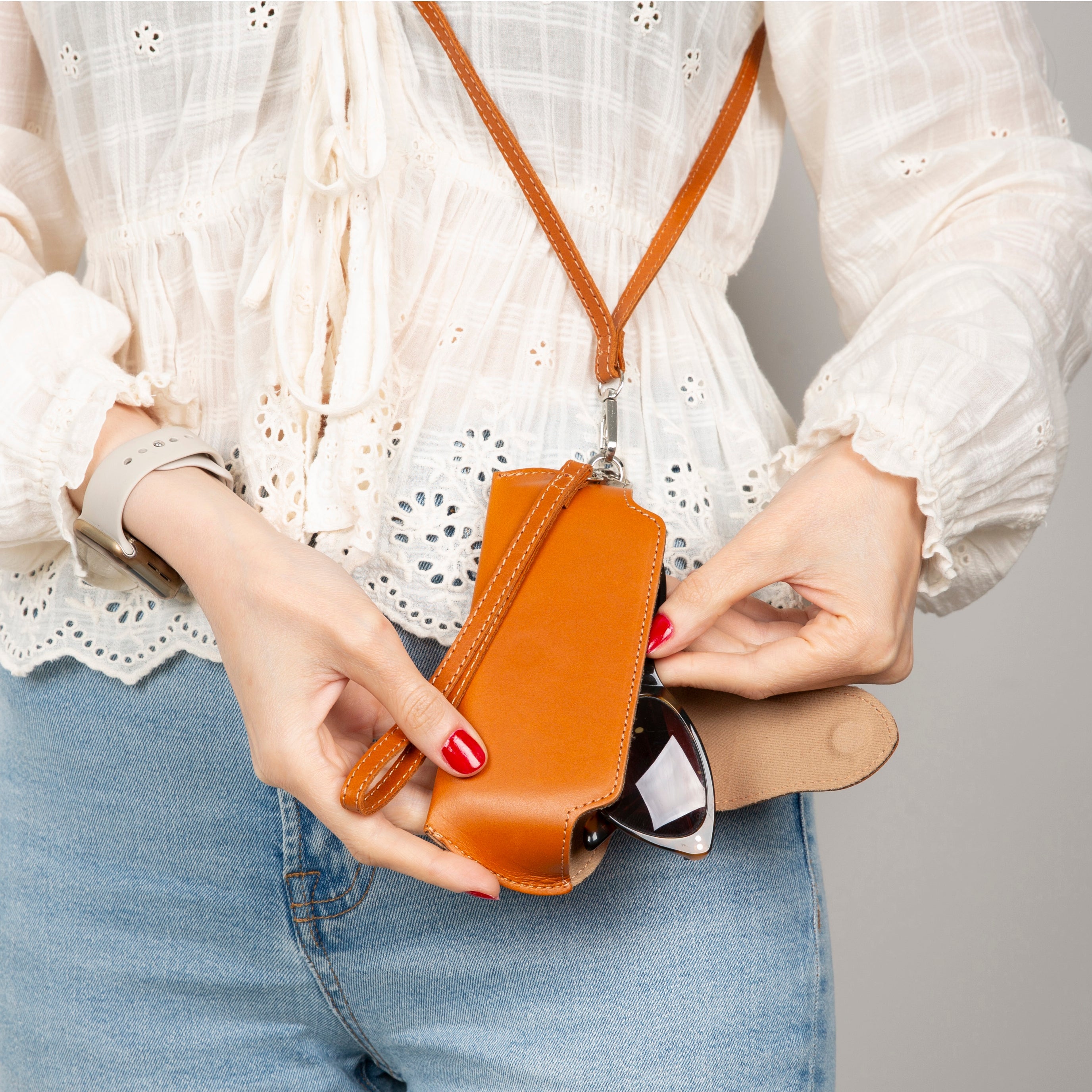 Riviera Genuine Leather Glasses Case
