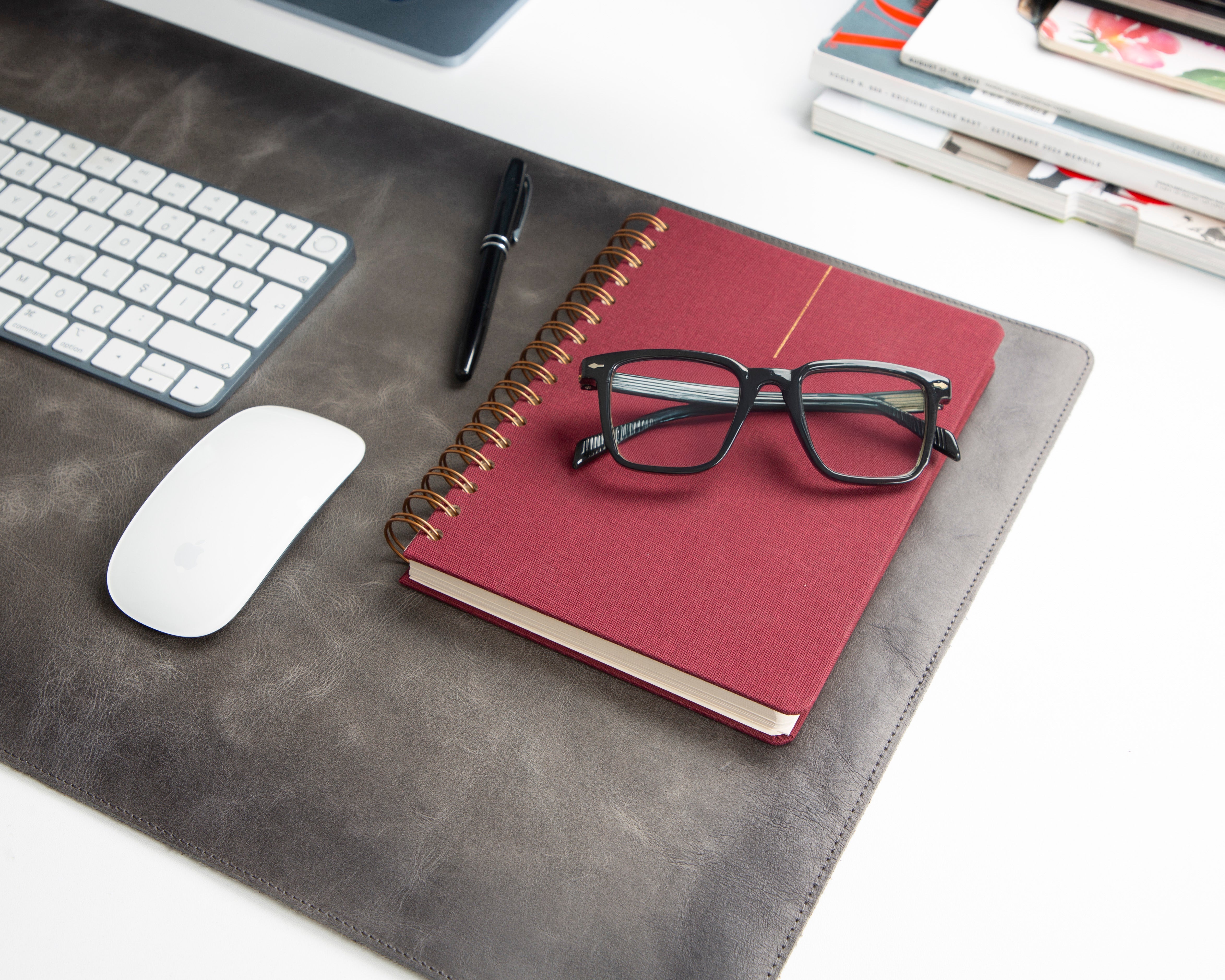 Genuine Leather Desk Mat 37x80