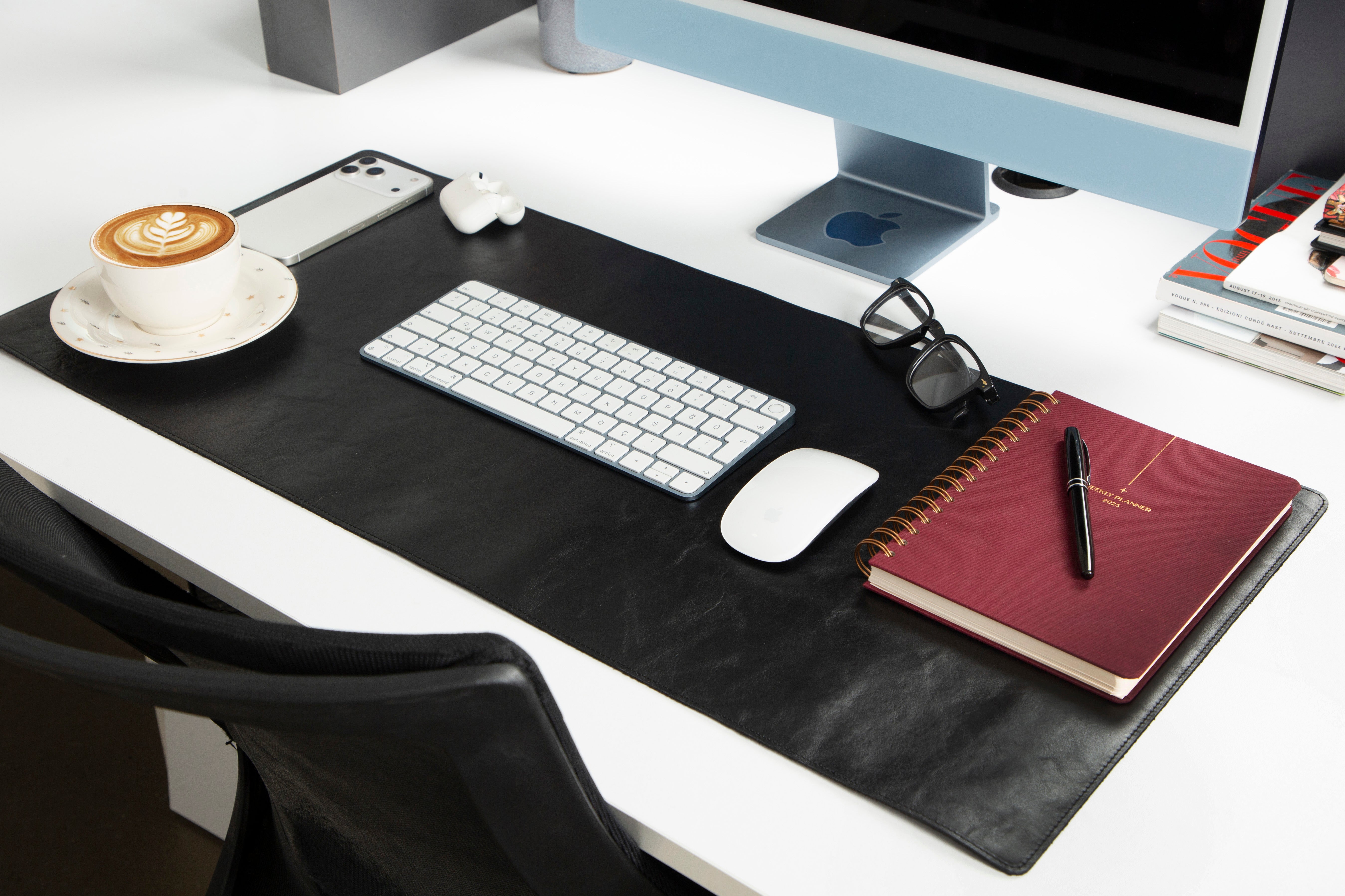 Genuine Leather Desk Mat 37x80