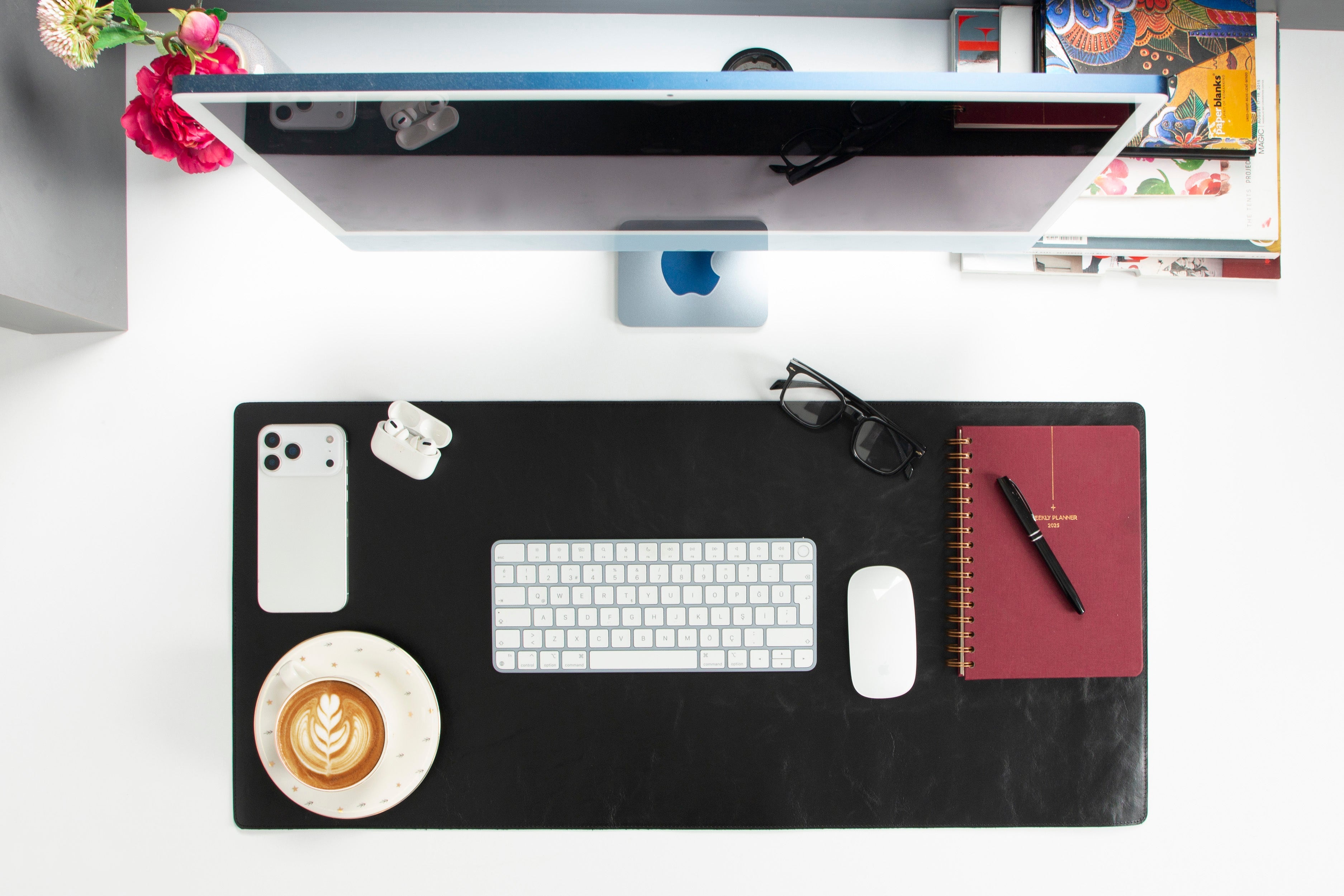 Genuine Leather Desk Mat 37x80