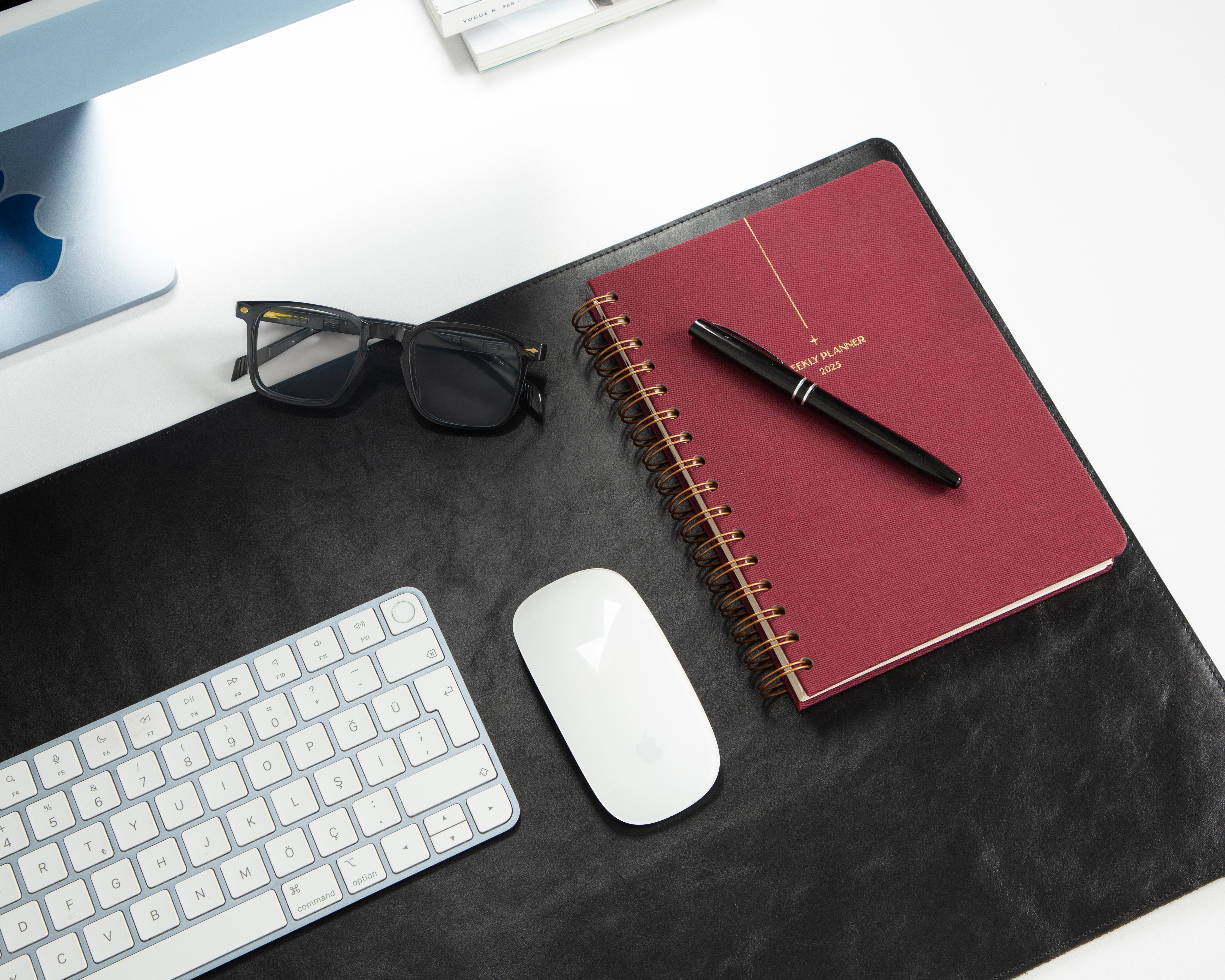 Genuine Leather Desk Mat 37x80