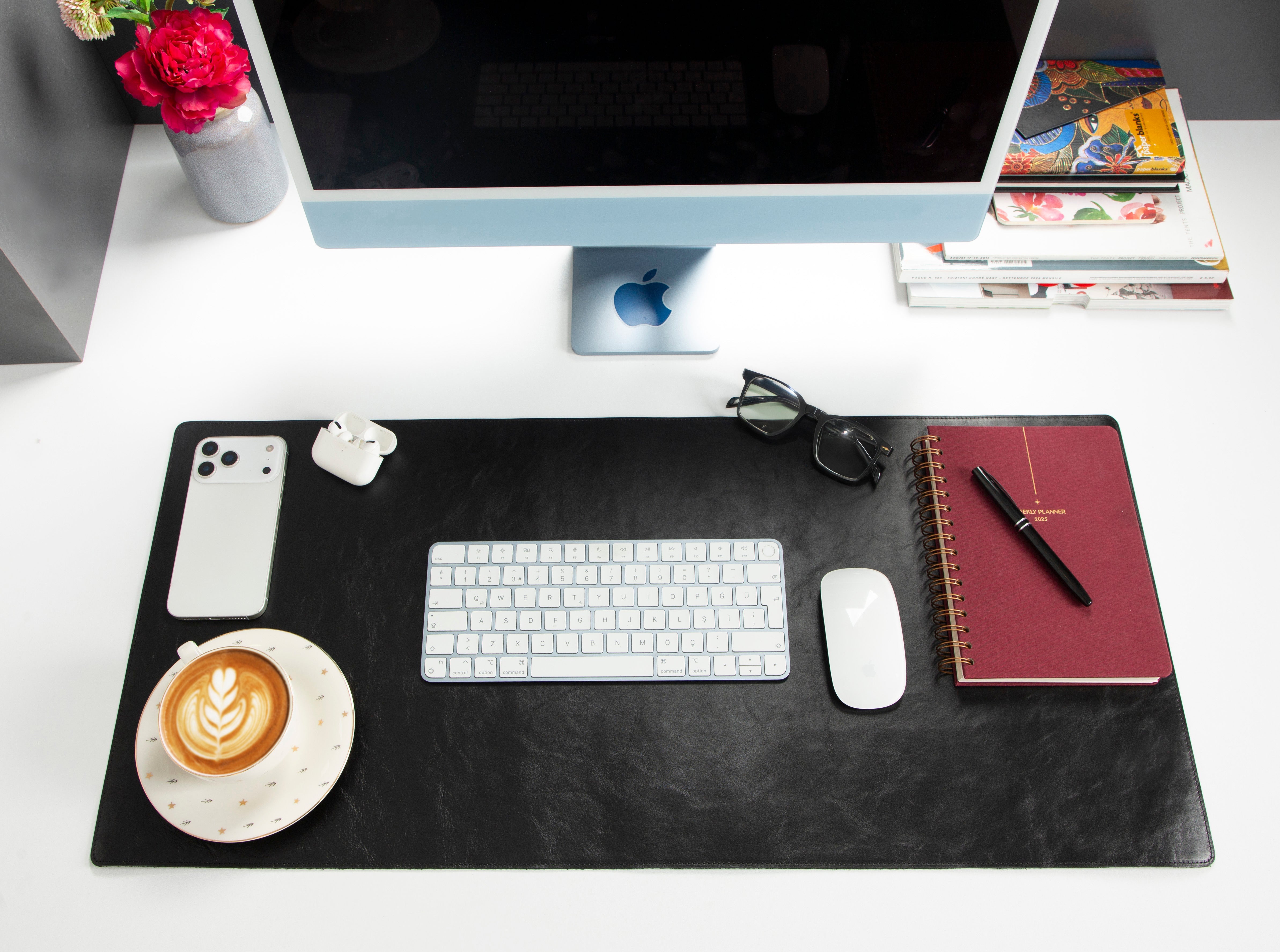 Genuine Leather Desk Mat 37x80