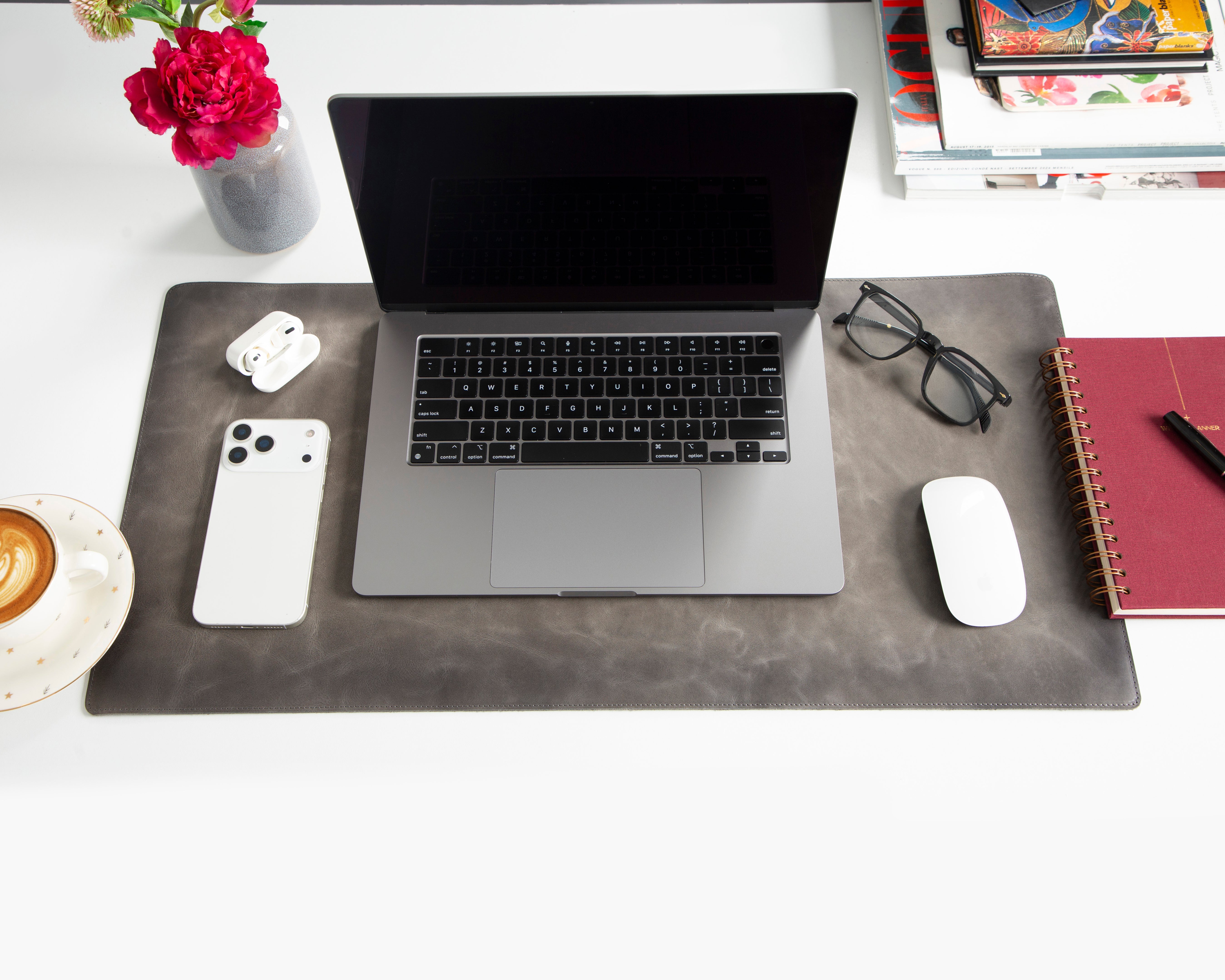 Natural Genuine Leather Desk Mat, Small