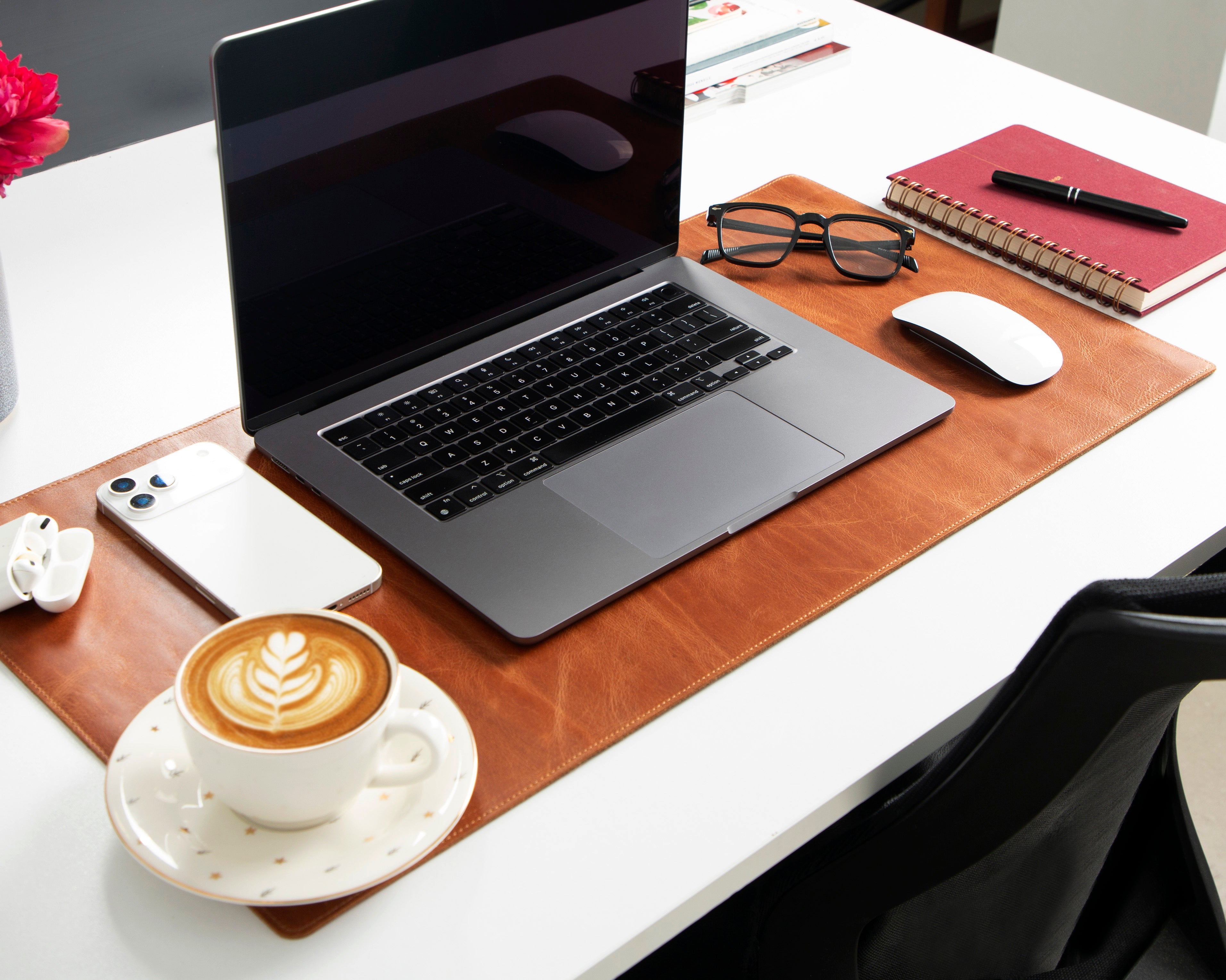 Natural Genuine Leather Desk Mat, Small