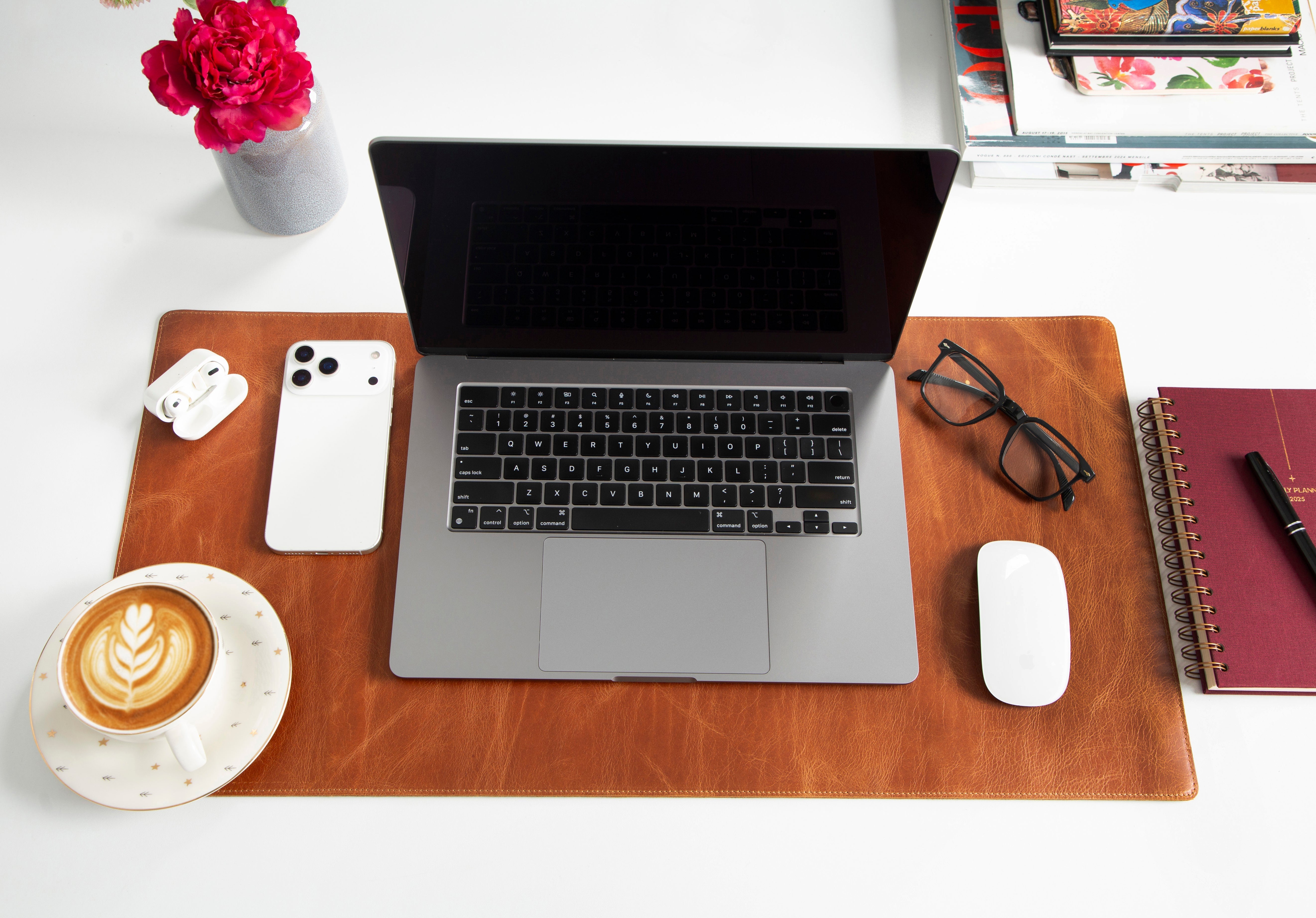 Natural Genuine Leather Desk Mat, Small