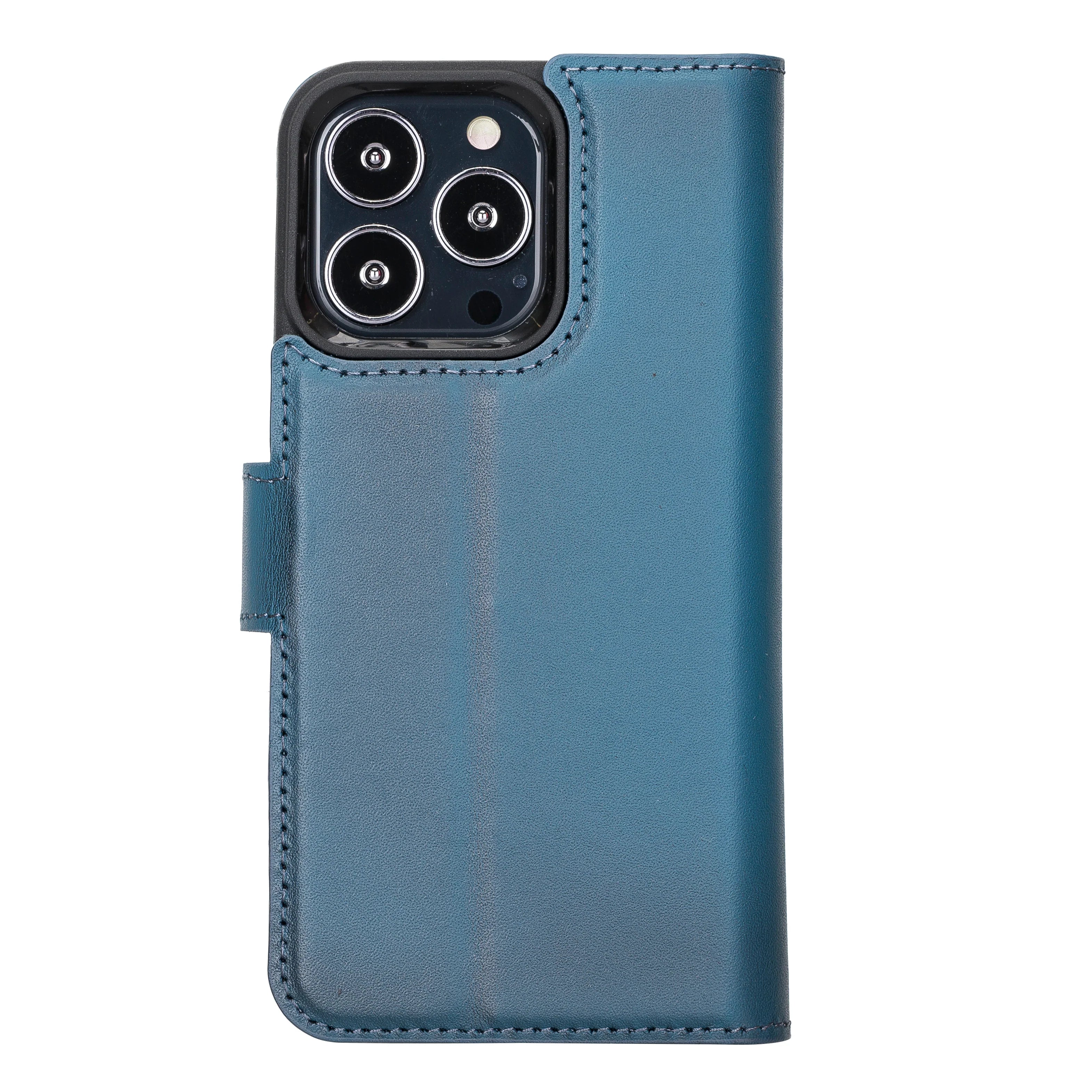 Magic iPhone 13 Pro Genuine Leather Detachable Wallet Case