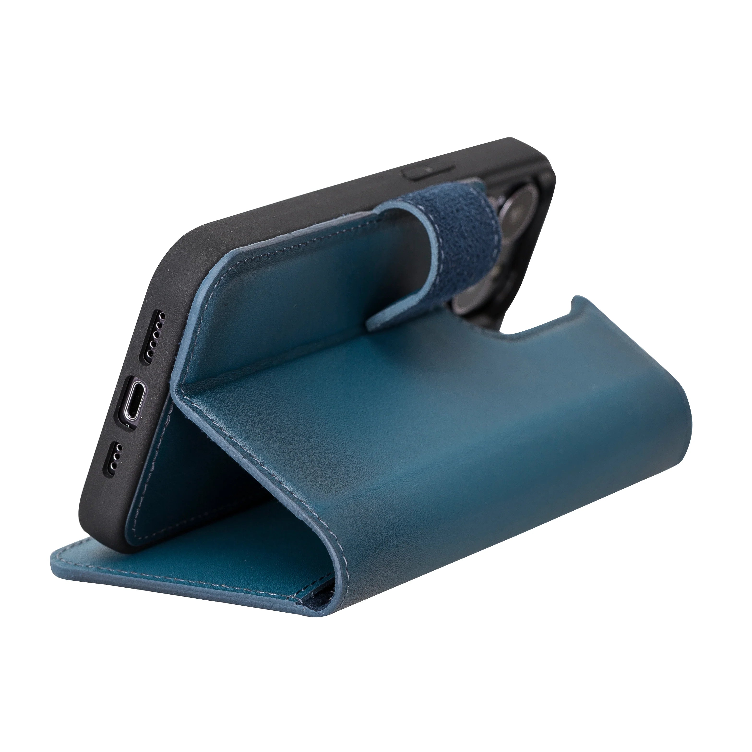 Magic iPhone 13 Pro Genuine Leather Detachable Wallet Case