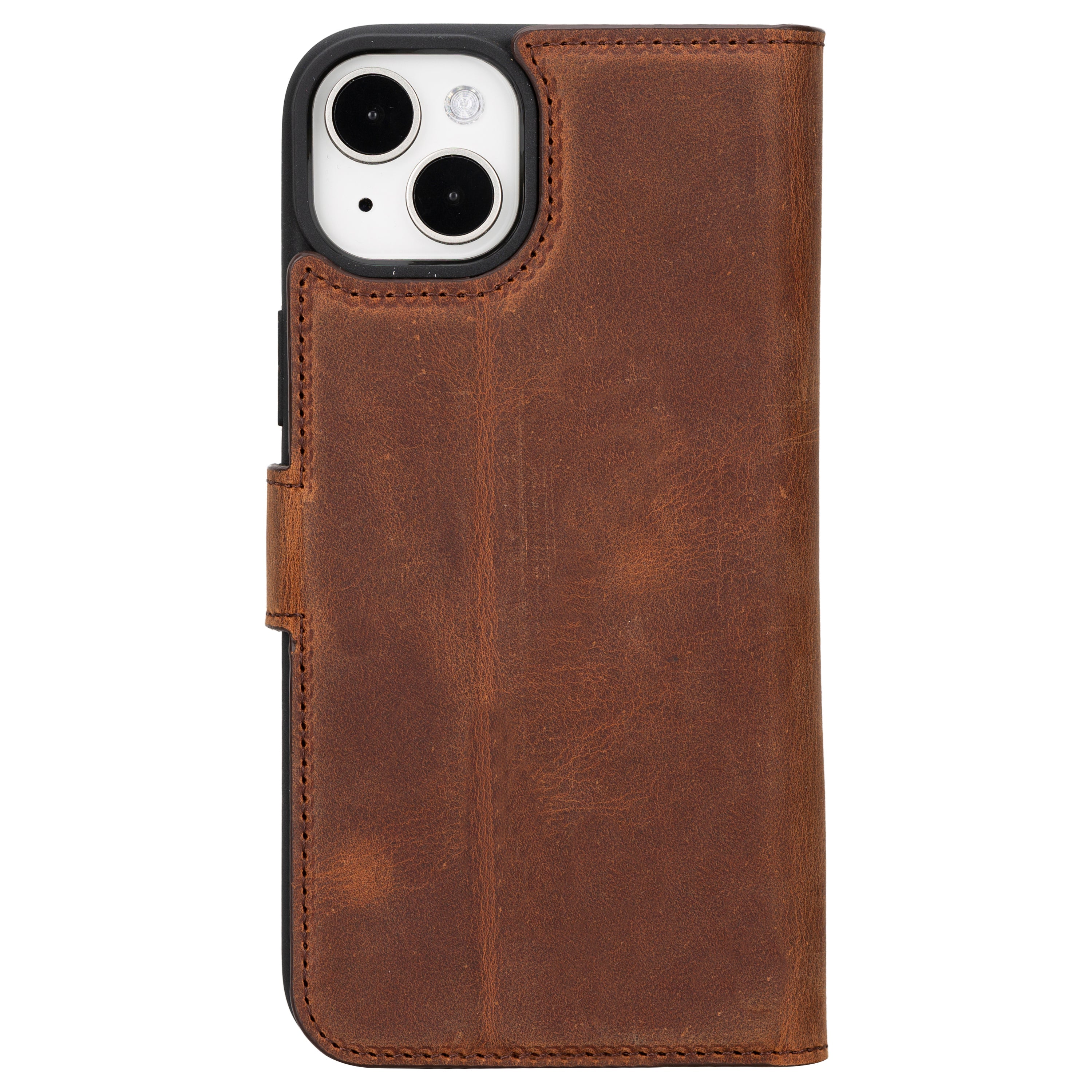 Magic iPhone 16 Plus Detachable Genuine Leather Wallet Case