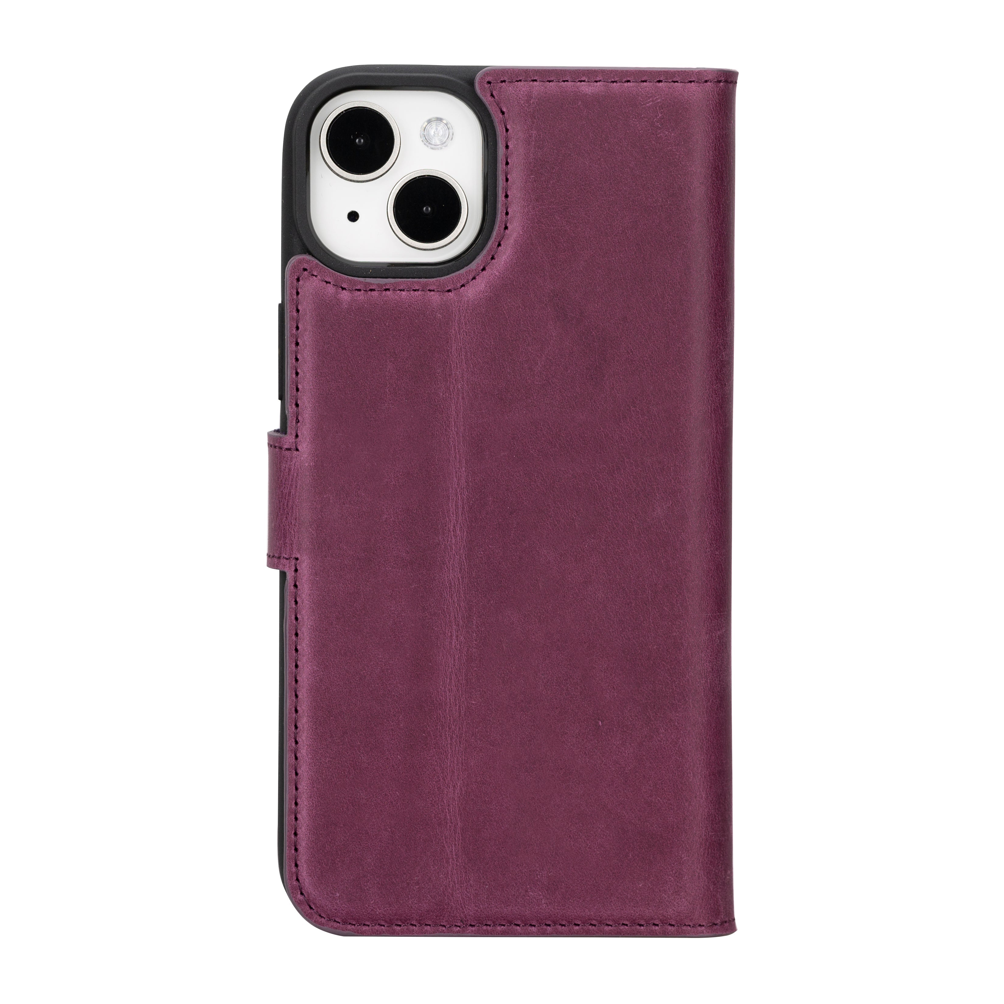 Magic iPhone 16 Plus Detachable Genuine Leather Wallet Case