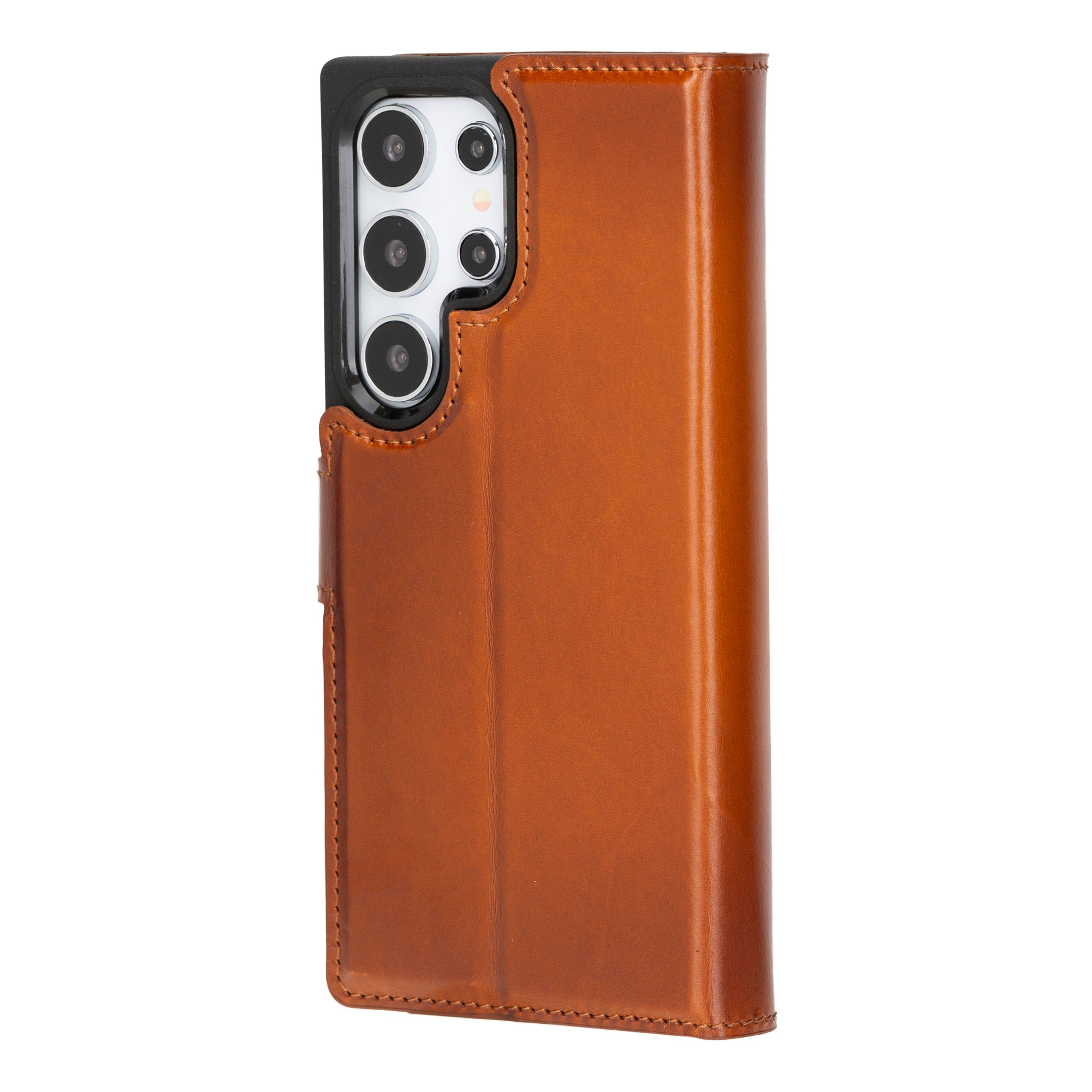 Magic Samsung Galaxy S24 Genuine Leather Detachable Wallet Case